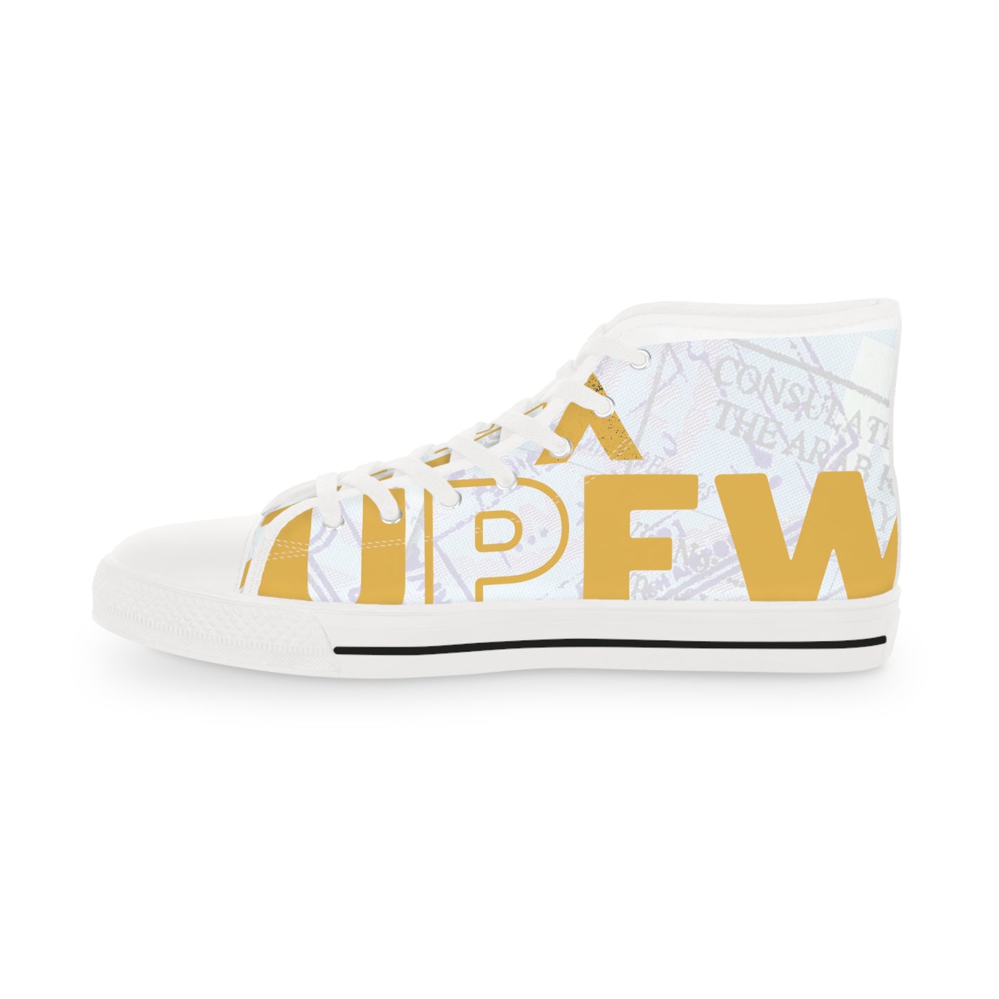 UPFW Gold Men's High Top Sneakers