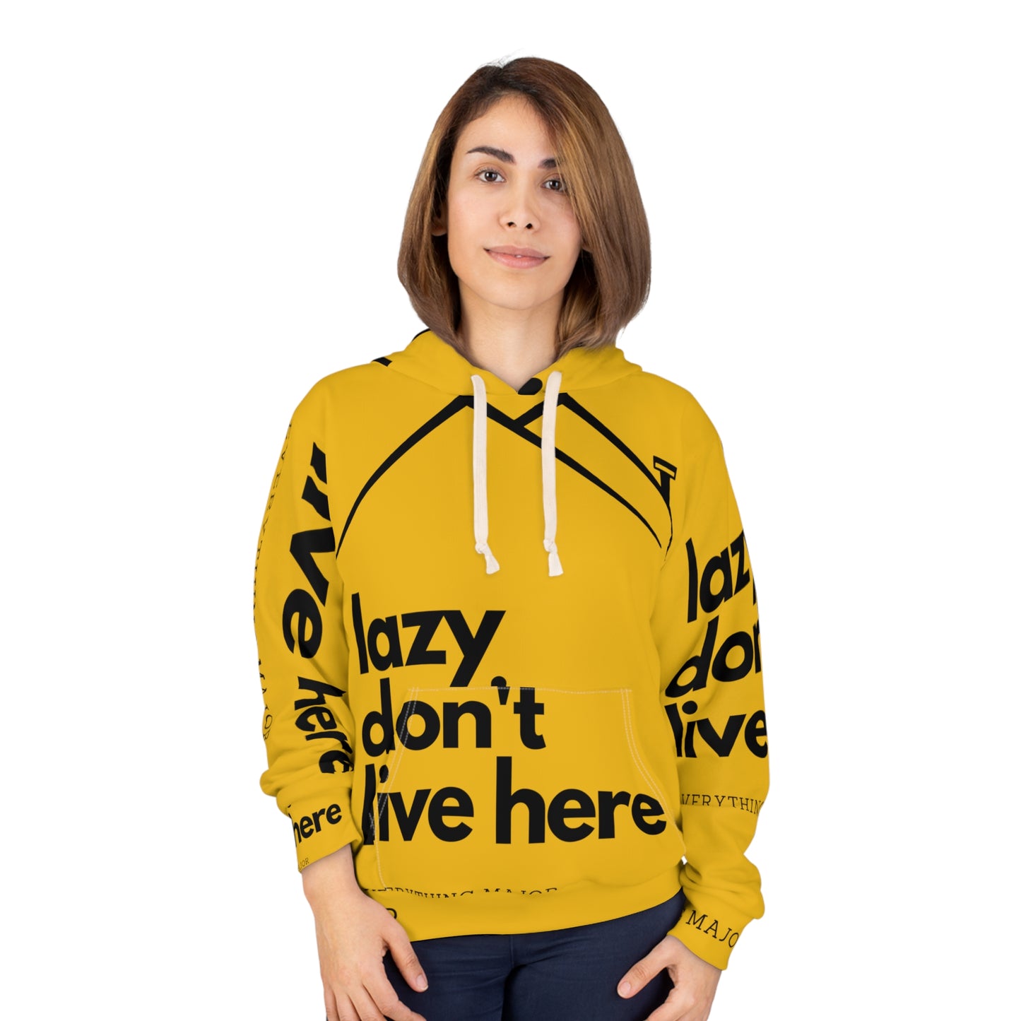 Major YELLOW Unisex Pullover Hoodie (AOP)