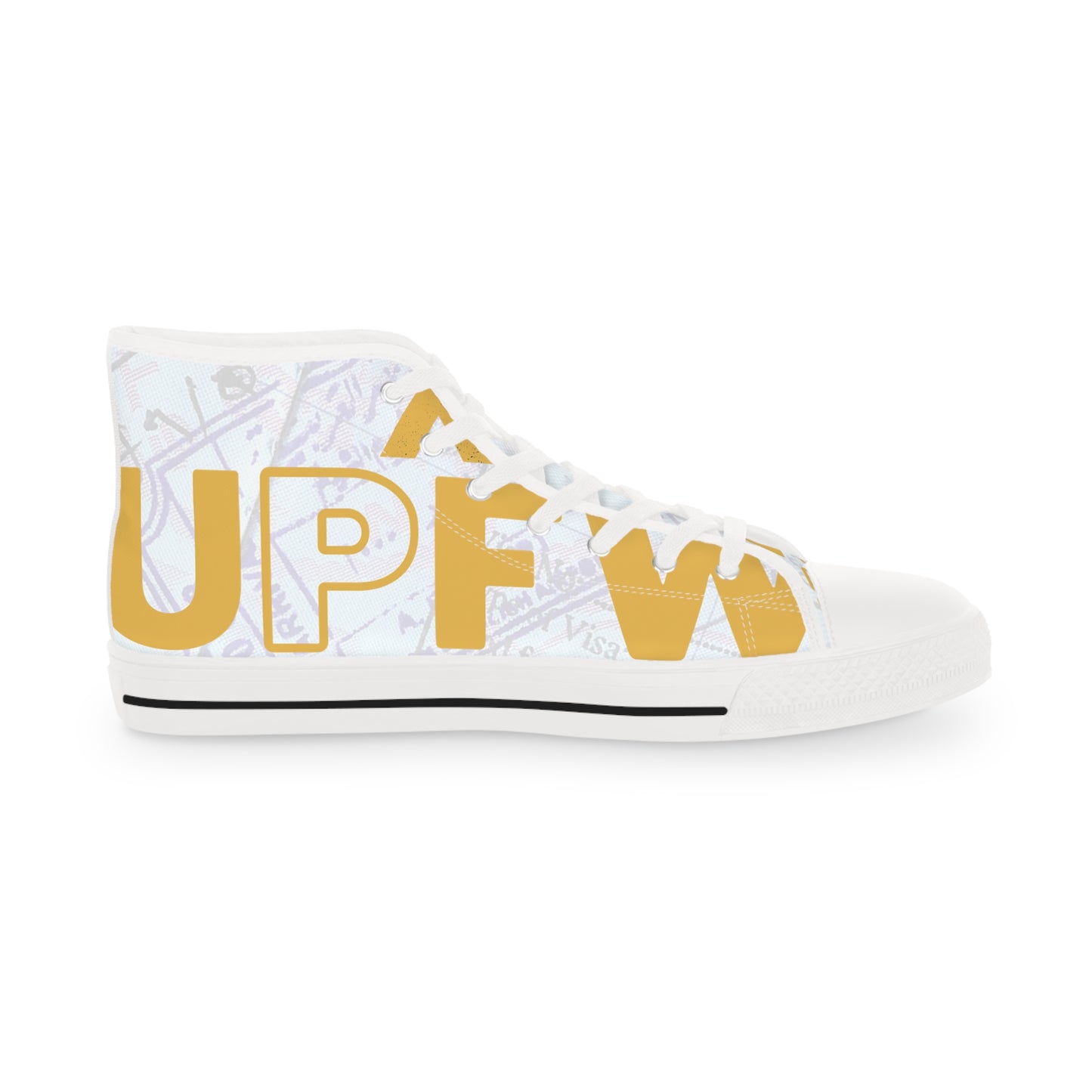 UPFW Gold Men's High Top Sneakers