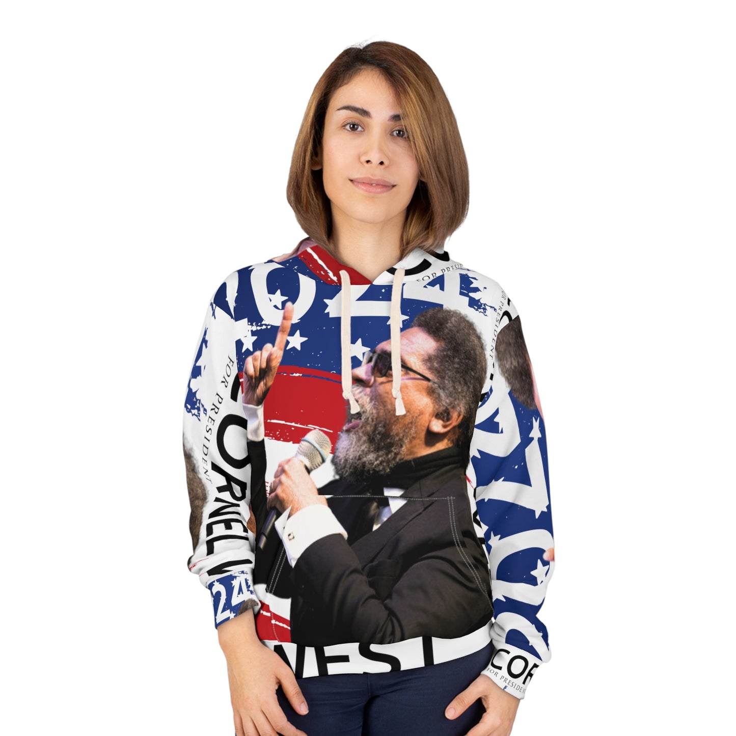 Cornel West Unisex Pullover Hoodie (AOP)