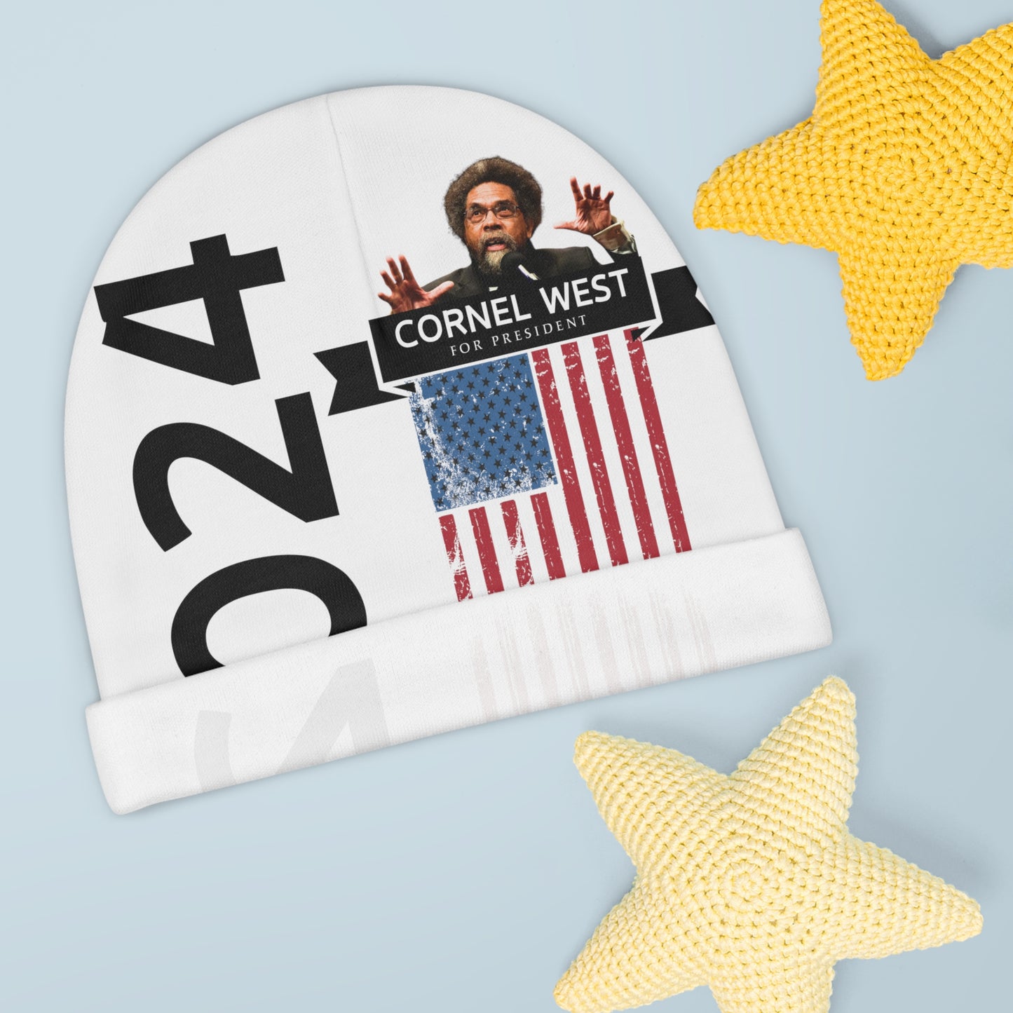 Cornel West Baby Beanie (AOP)