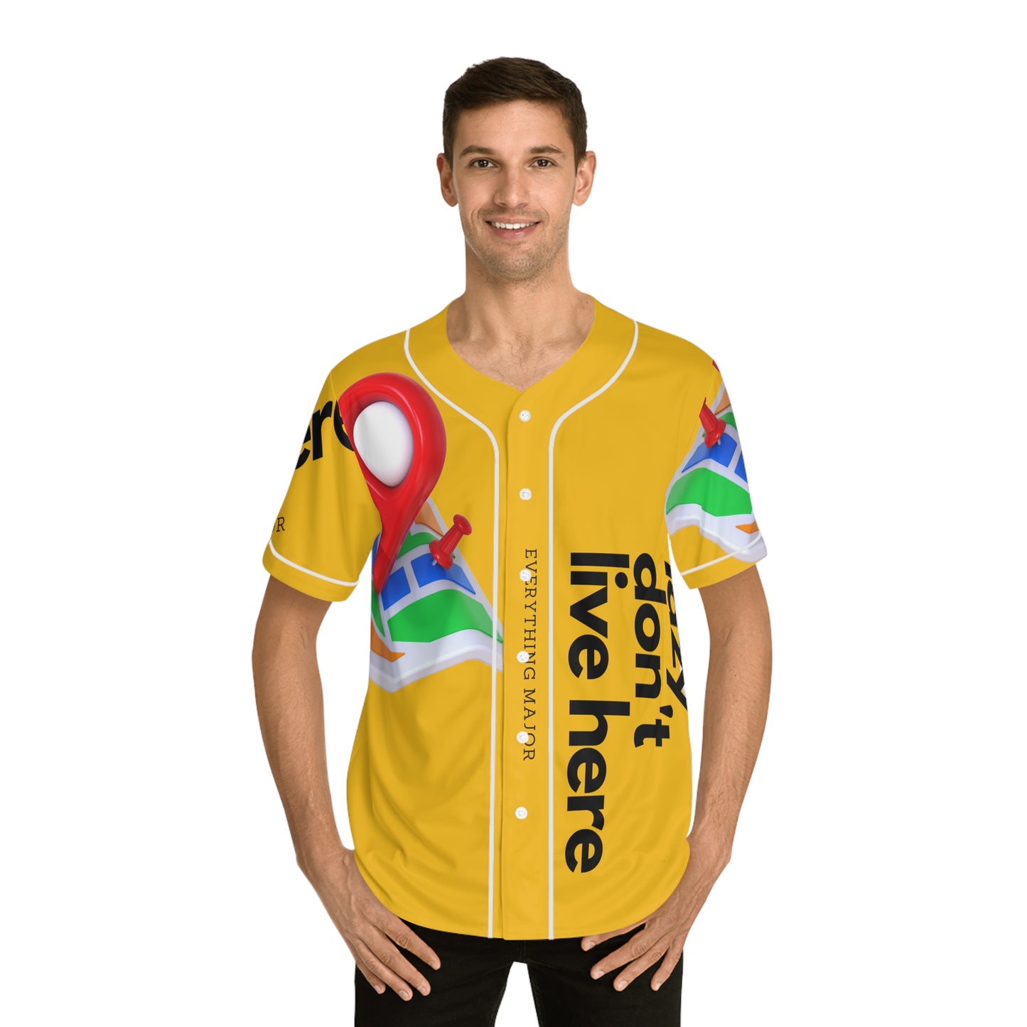 MAJOR MAP Men's Baseball Jersey (AOP)