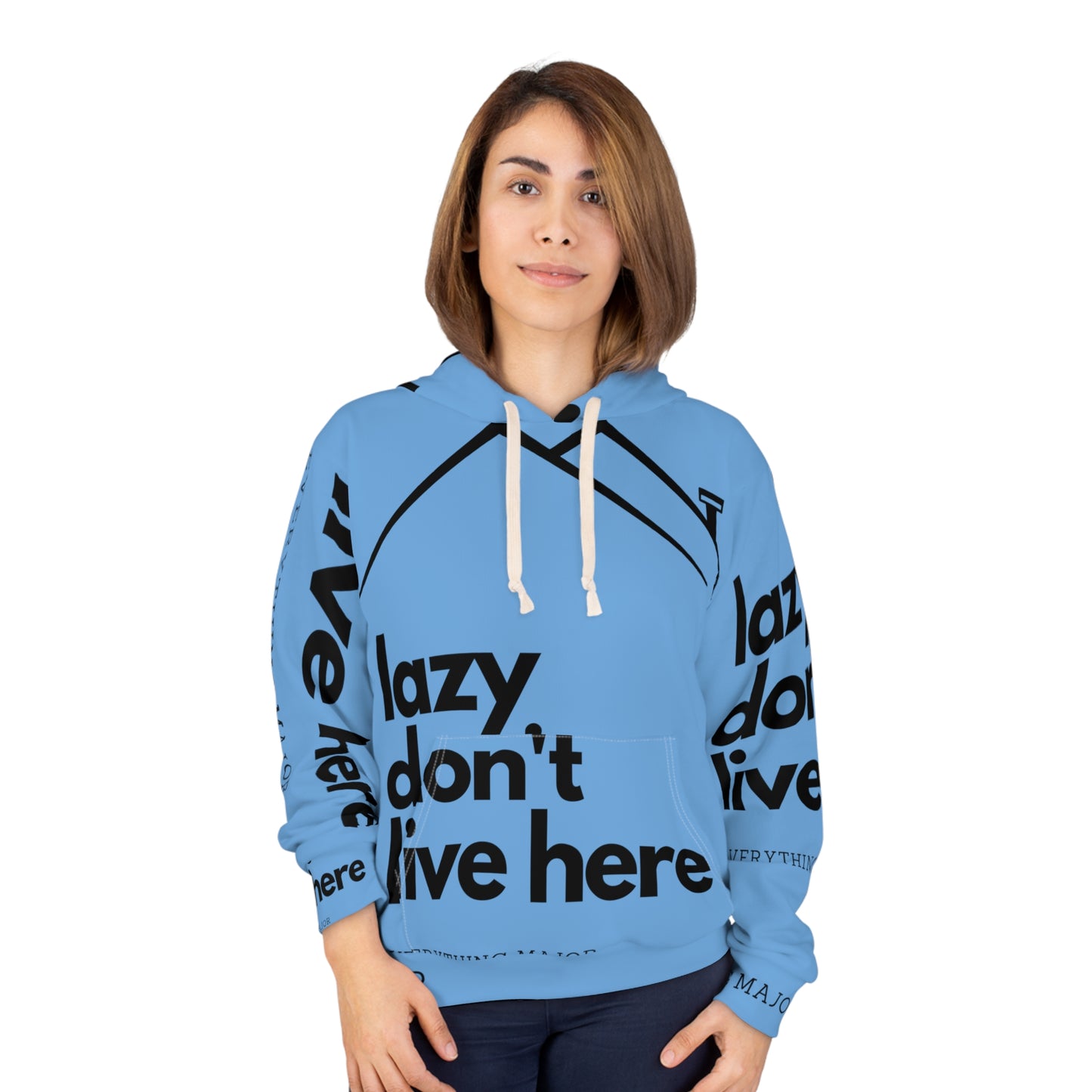 Major Blue Unisex Pullover Hoodie (AOP)