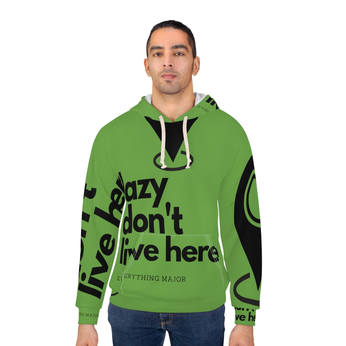 Major GREEN Unisex Pullover Hoodie (AOP)