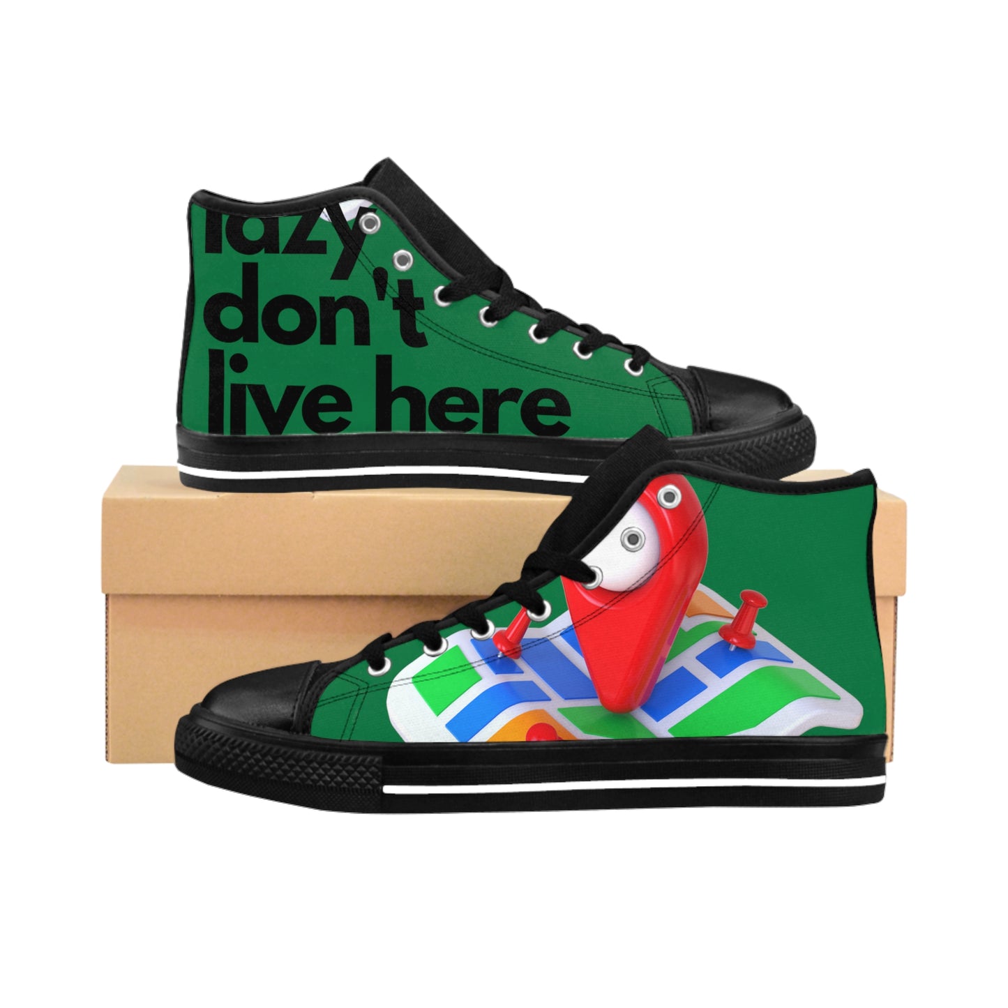 MAJOR MAP GREEN Men's Classic Sneakers