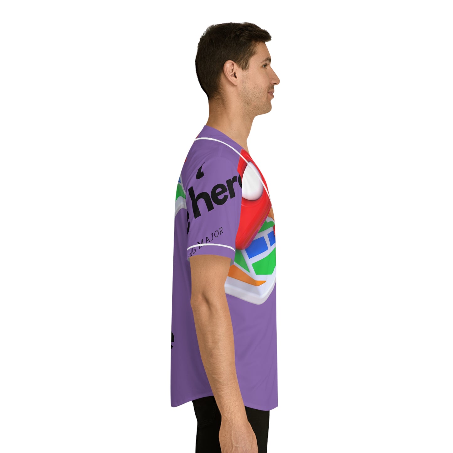 MAJOR MAP PURP Men's Baseball Jersey (AOP)