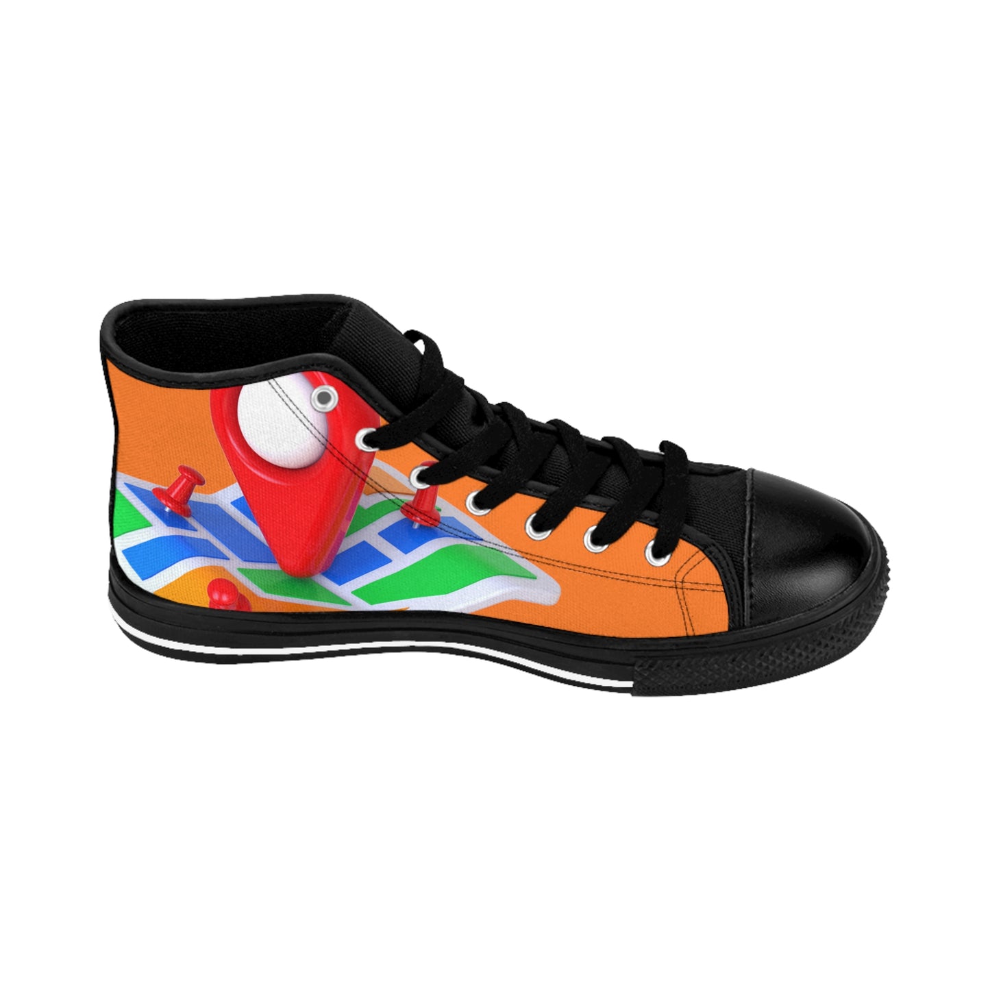 MAJOR MAP ORANGE Men's Classic Sneakers