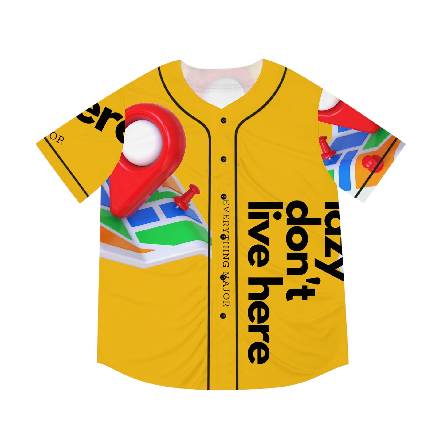 MAJOR MAP Men's Baseball Jersey (AOP)