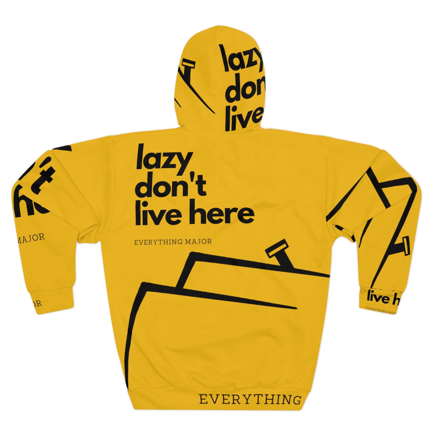 Major YELLOW Unisex Pullover Hoodie (AOP)