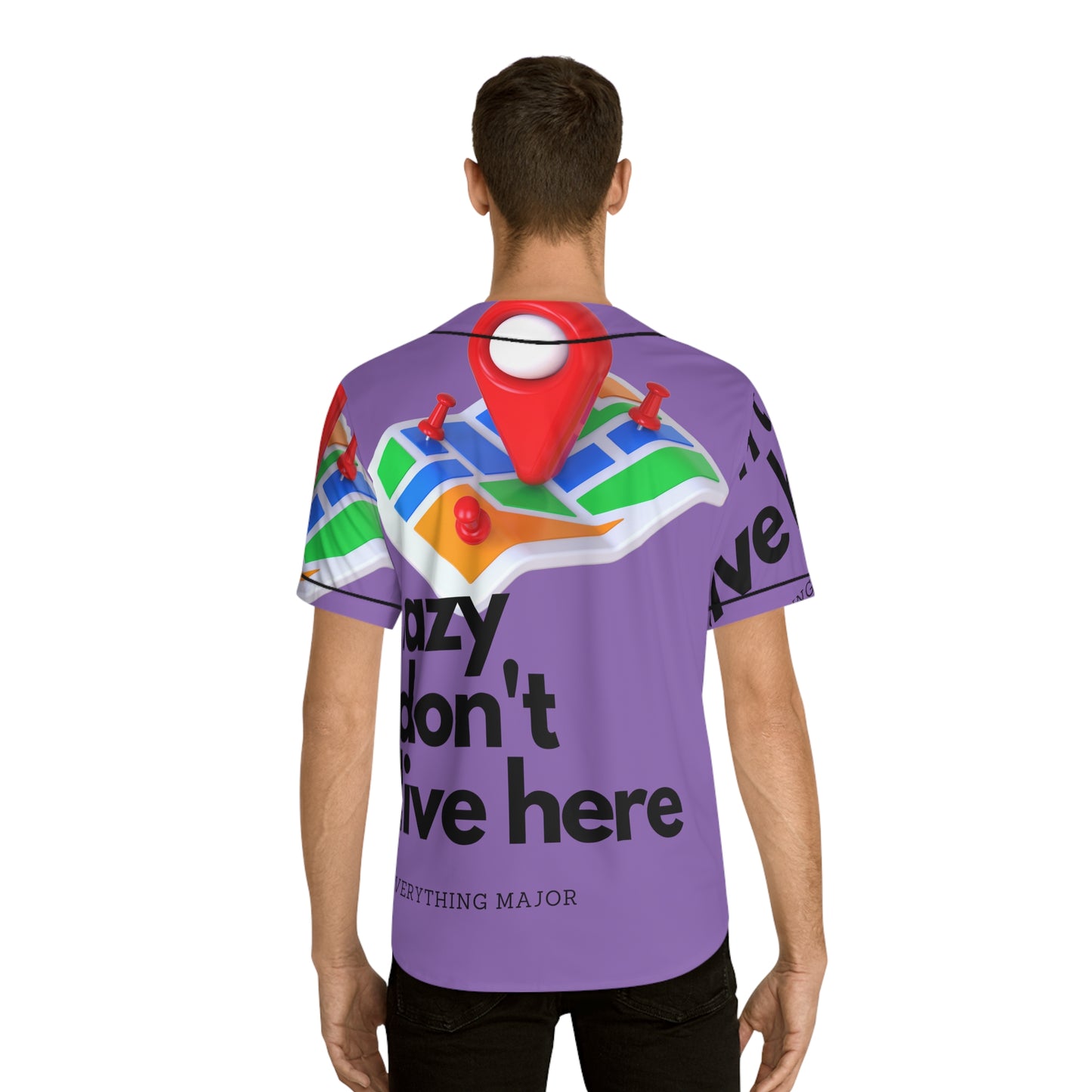 MAJOR MAP PURP Men's Baseball Jersey (AOP)