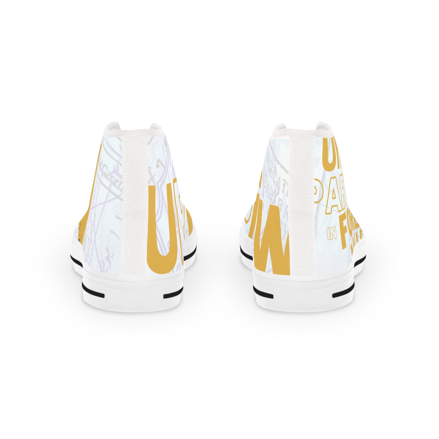 UPFW Gold Men's High Top Sneakers