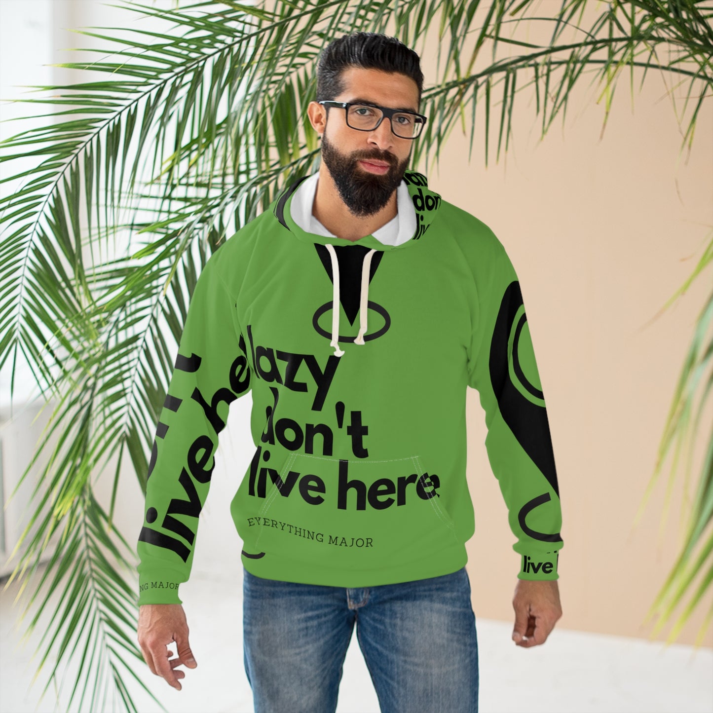 Major GREEN Unisex Pullover Hoodie (AOP)