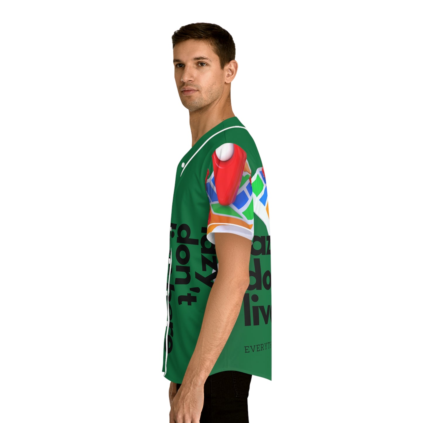 MAJOR MAP GREEN Men's Baseball Jersey (AOP)