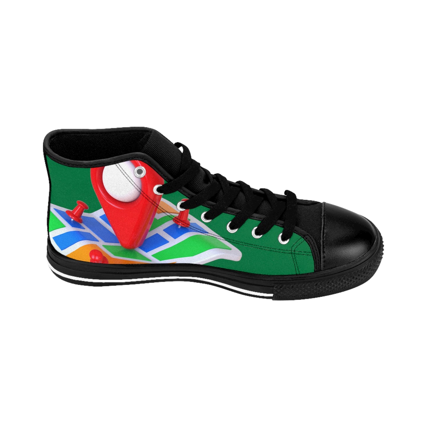 MAJOR MAP GREEN Men's Classic Sneakers