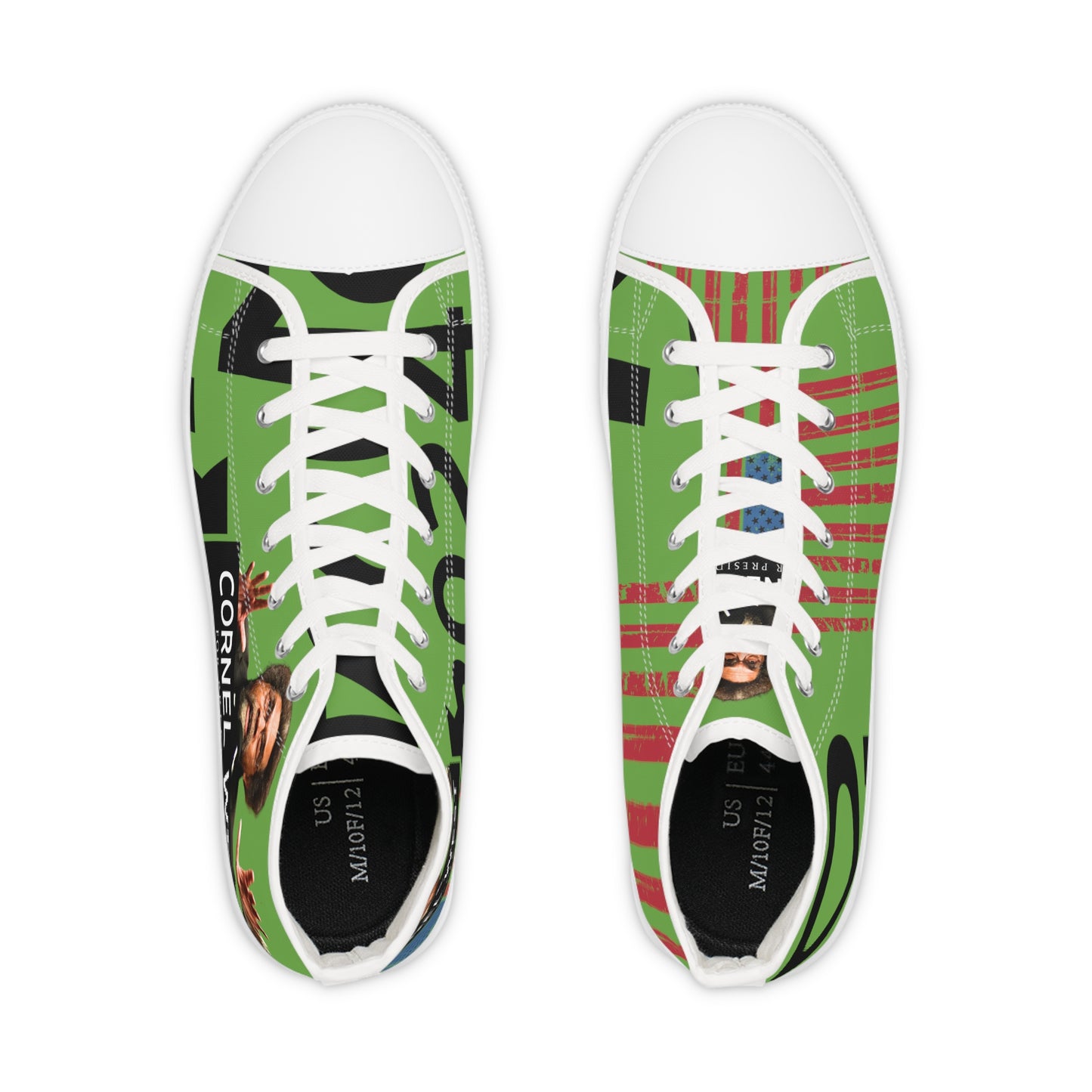 Green Cornel West Men's High Top Sneakers