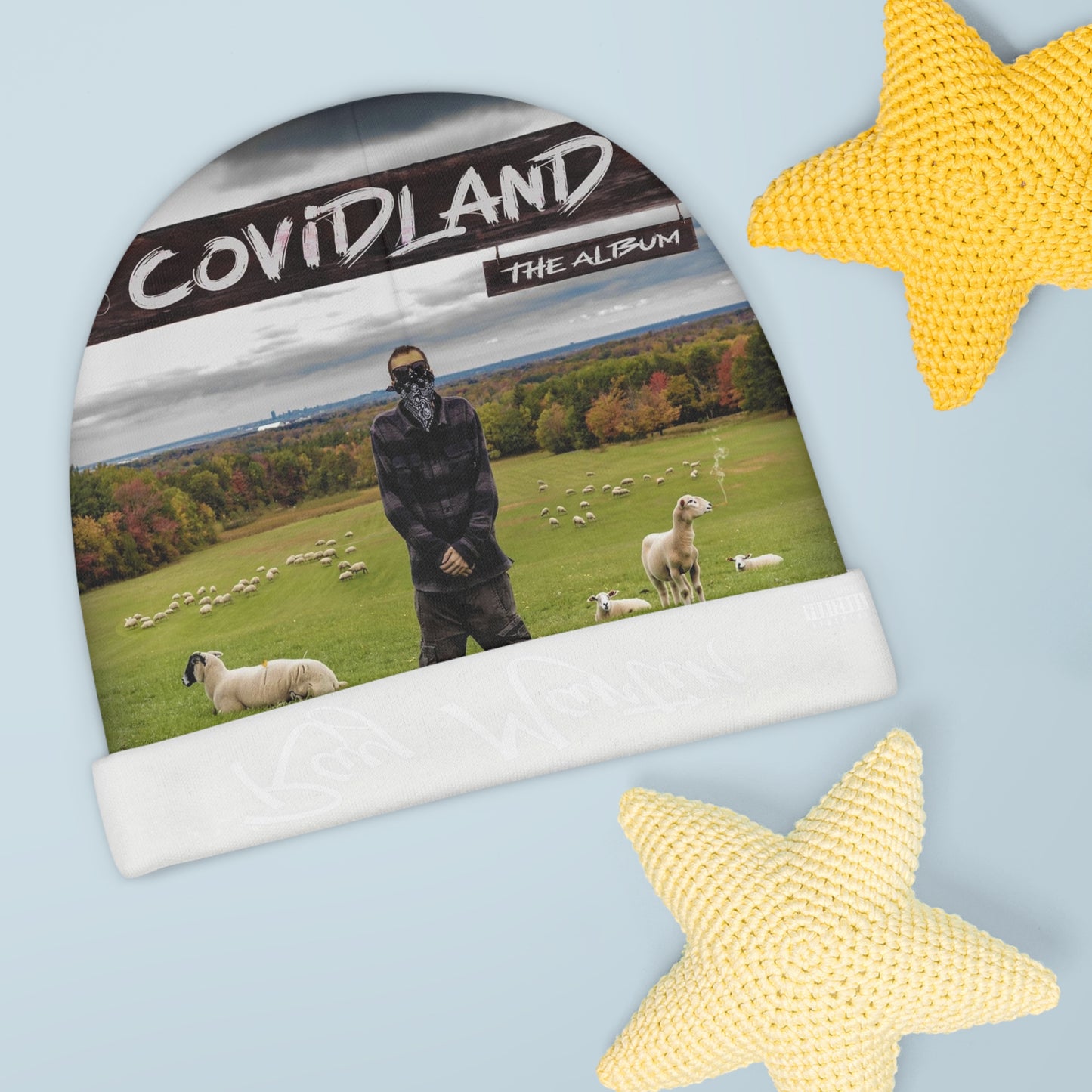 Covidland Baby Beanie (AOP)