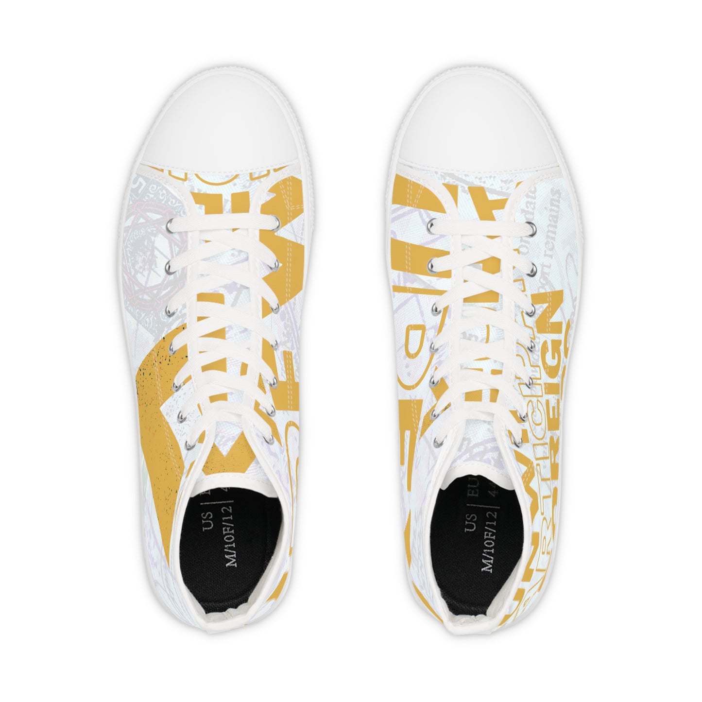 UPFW Gold Men's High Top Sneakers