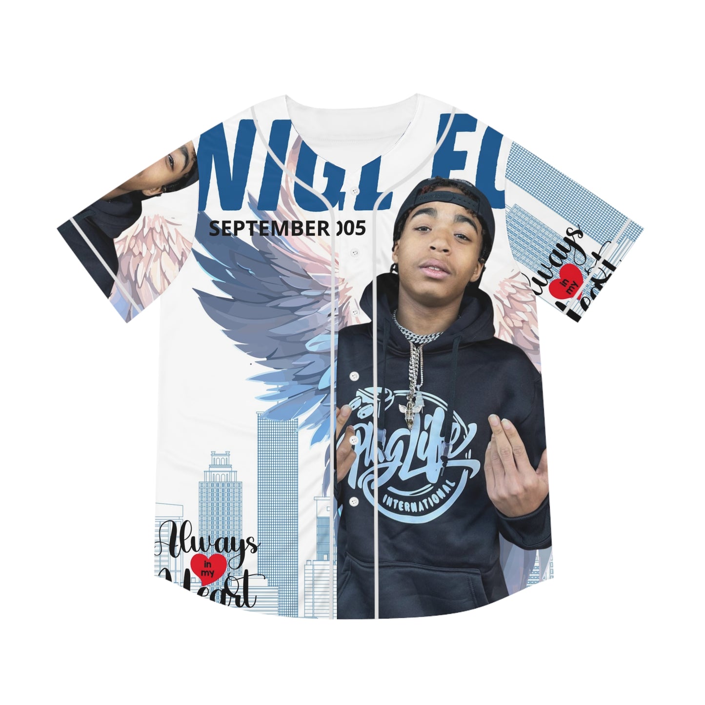 NIGEL FOSTER BLUE Men's Baseball Jersey (AOP)