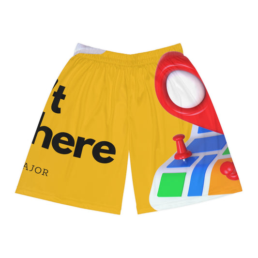 MAJOR MAP YELLOW Basketball Shorts (AOP)