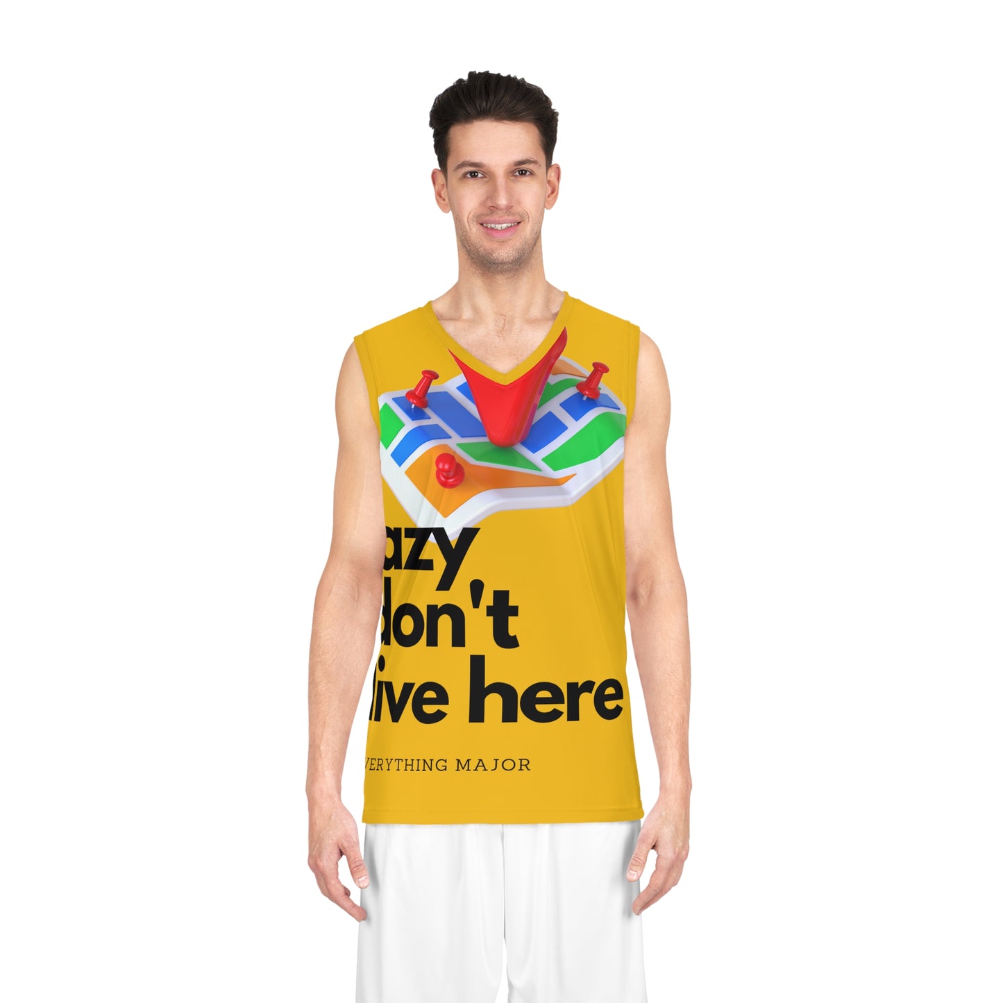 MAJOR YELLOW Basketball Jersey (AOP)