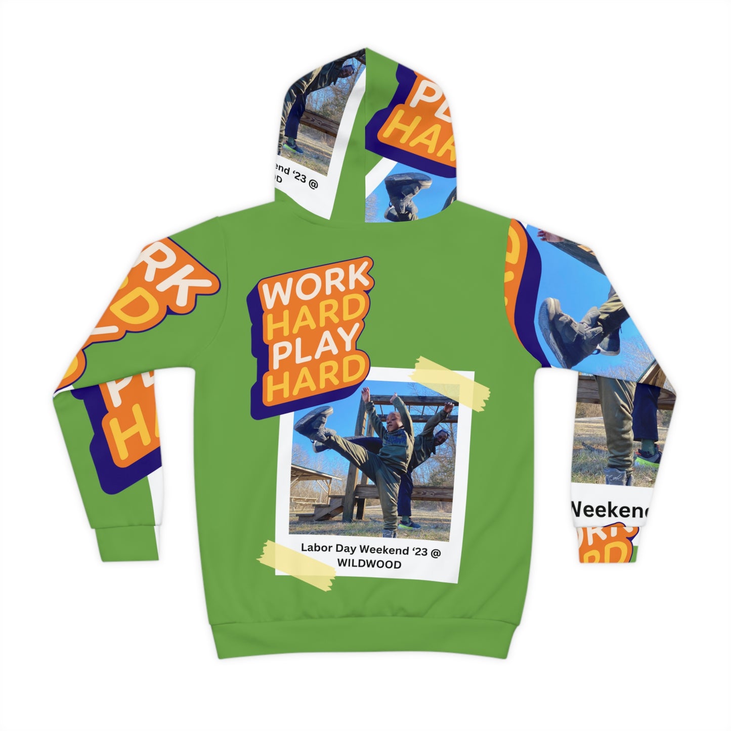 Work Hard Children's Hoodie (AOP)