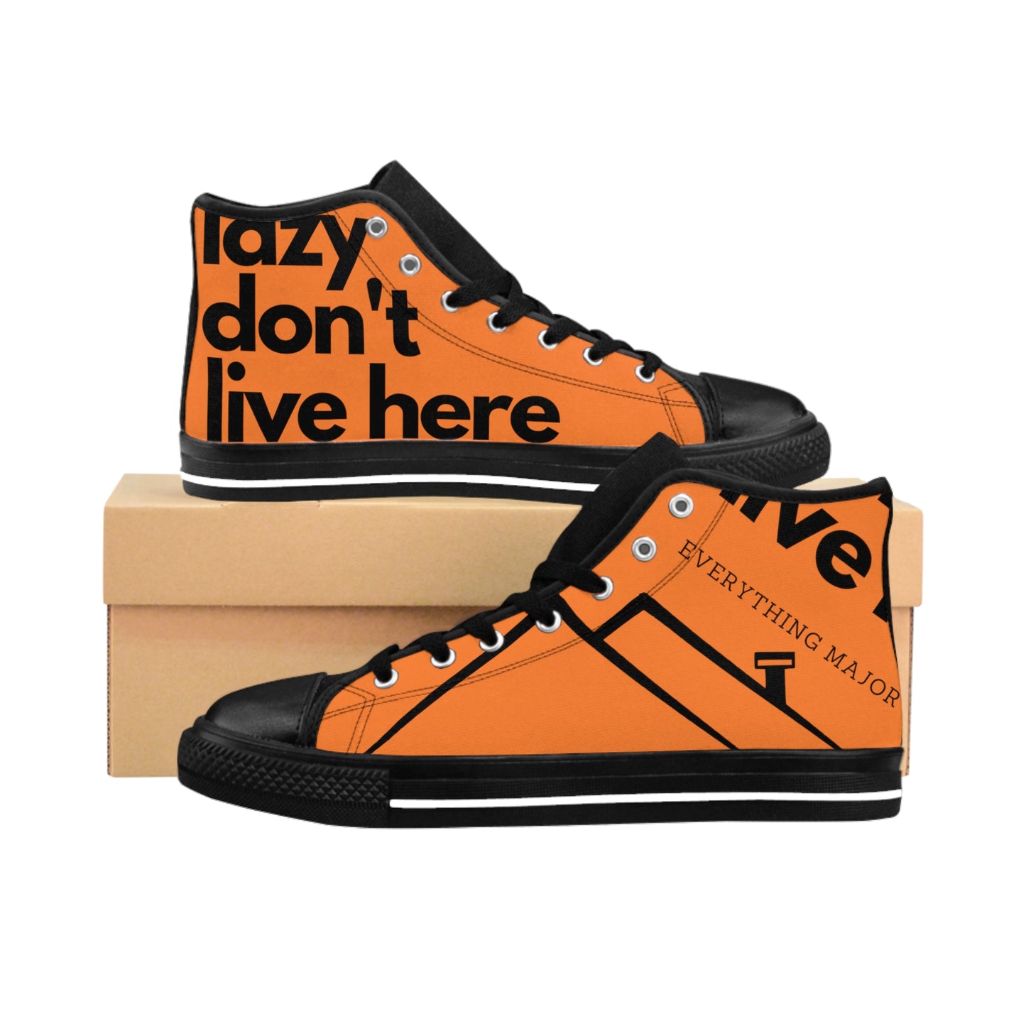 MAJOR ROOF ORANGE Men's Classic Sneakers