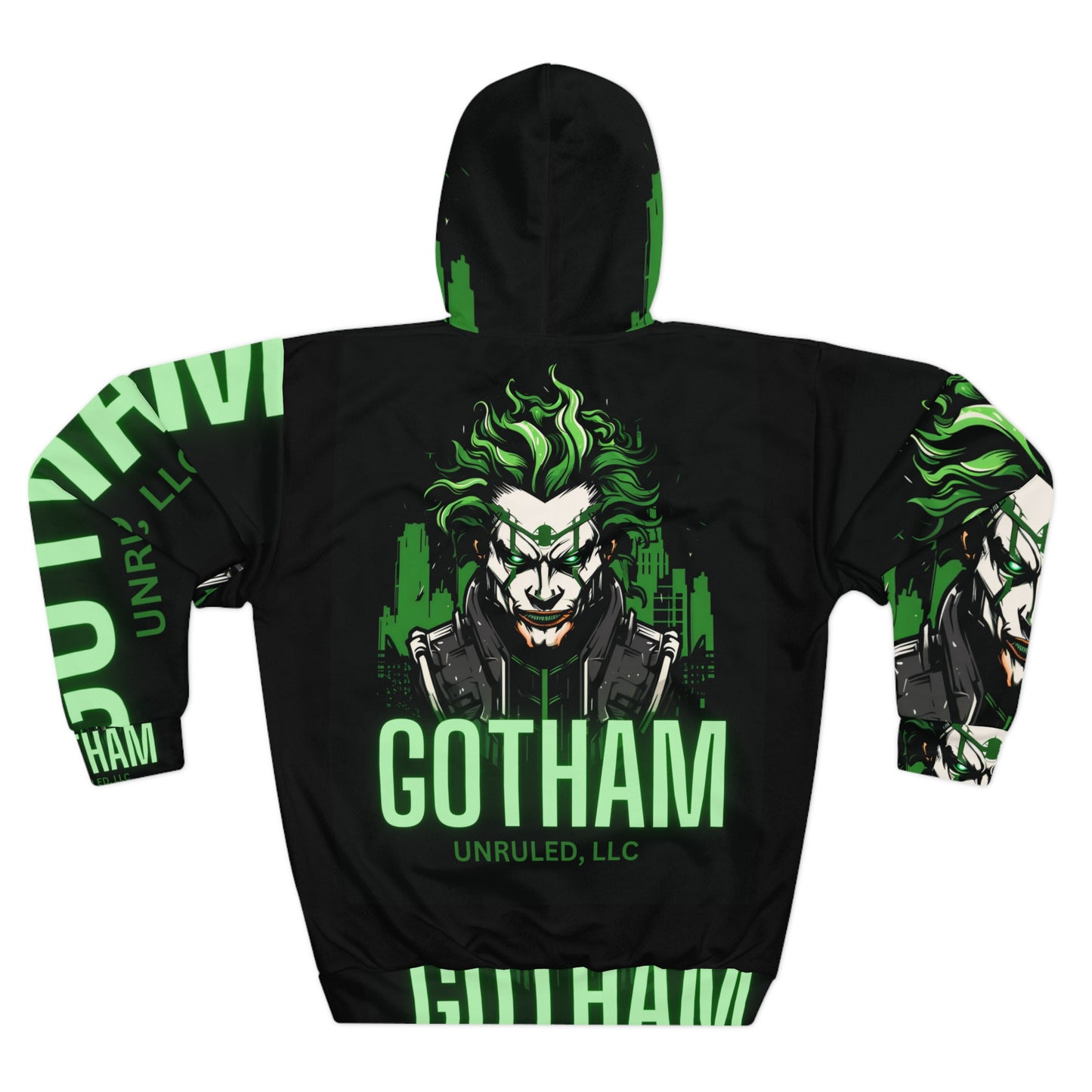 Gotham Green Unisex Pullover Hoodie (AOP)