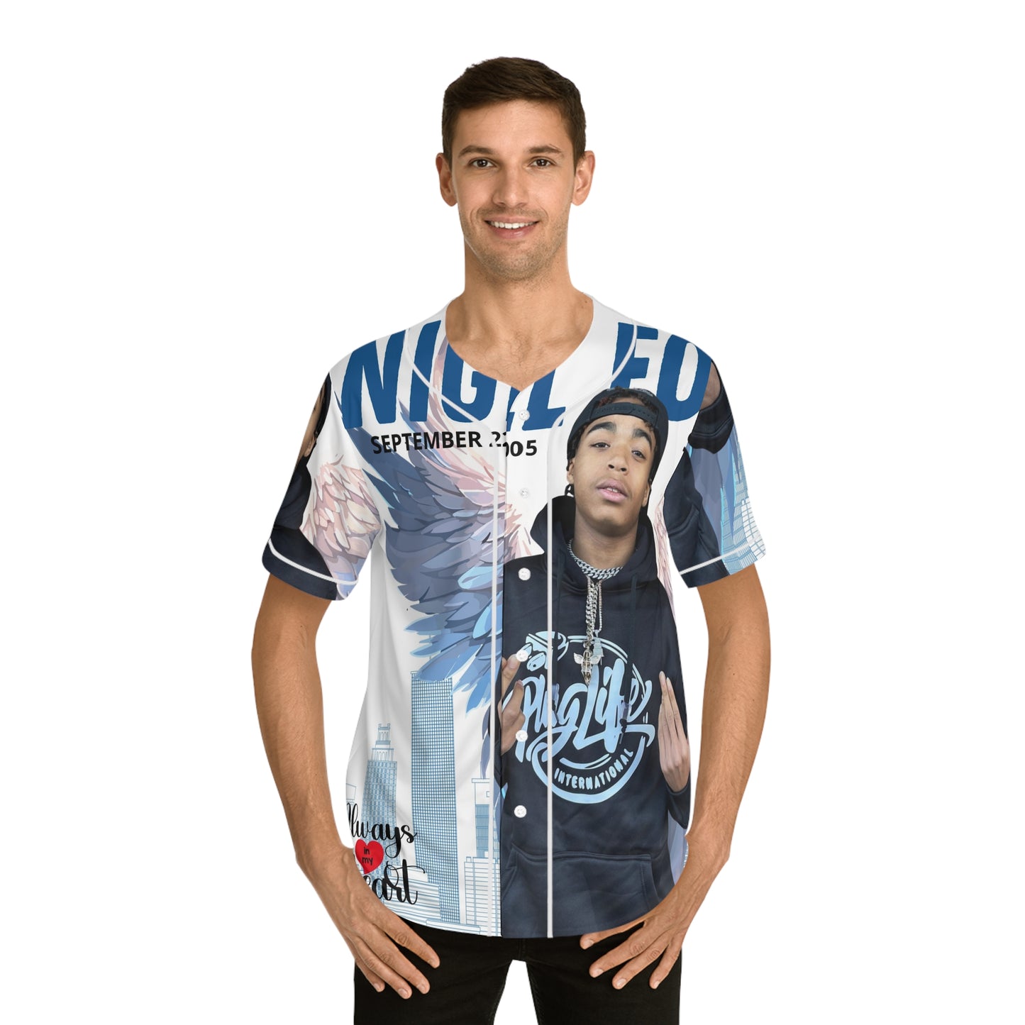 NIGEL FOSTER BLUE Men's Baseball Jersey (AOP)