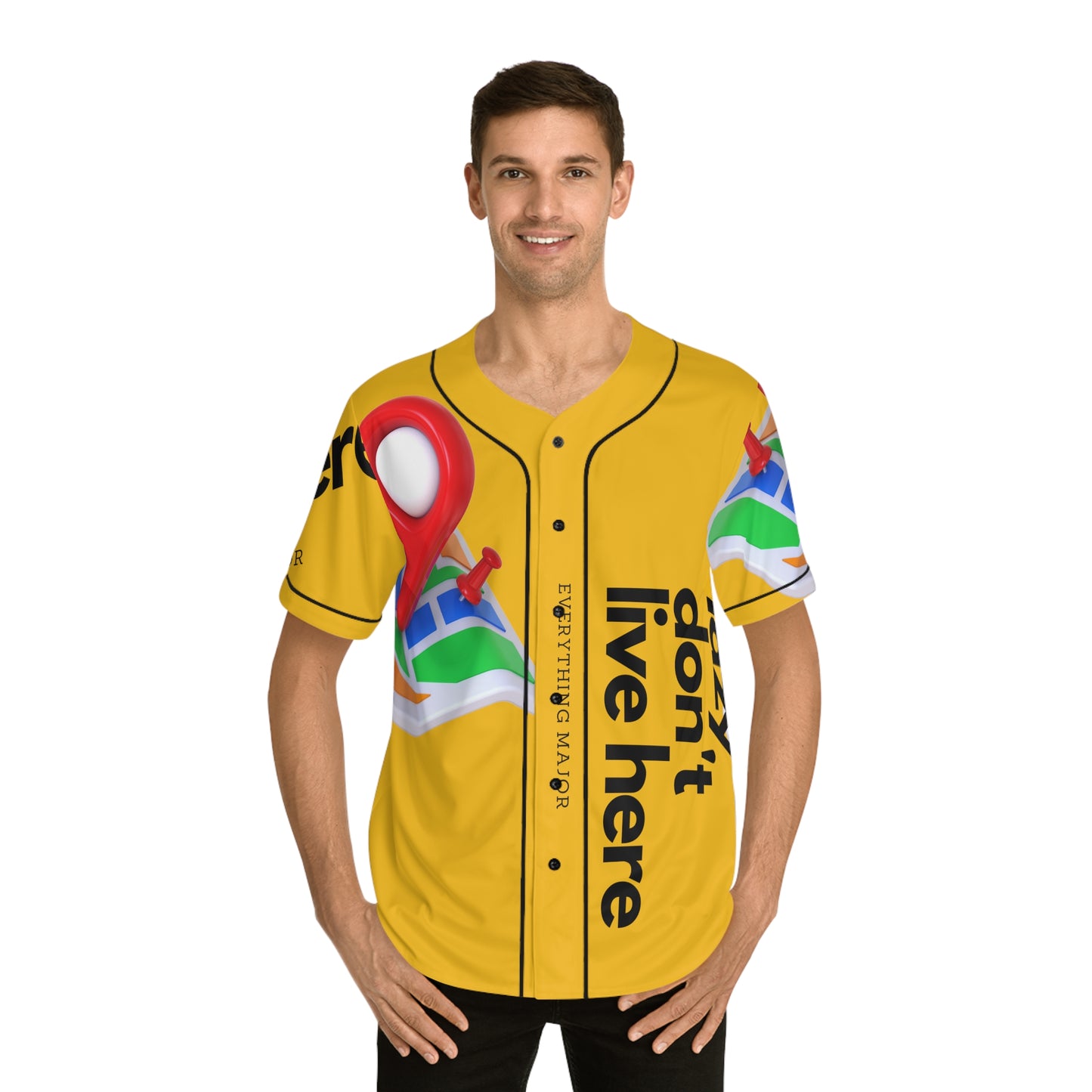 MAJOR MAP Men's Baseball Jersey (AOP)