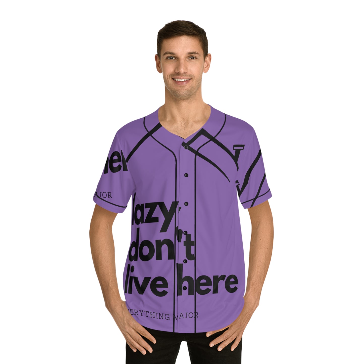 MAJOR ROOF PURP Men's Baseball Jersey (AOP)