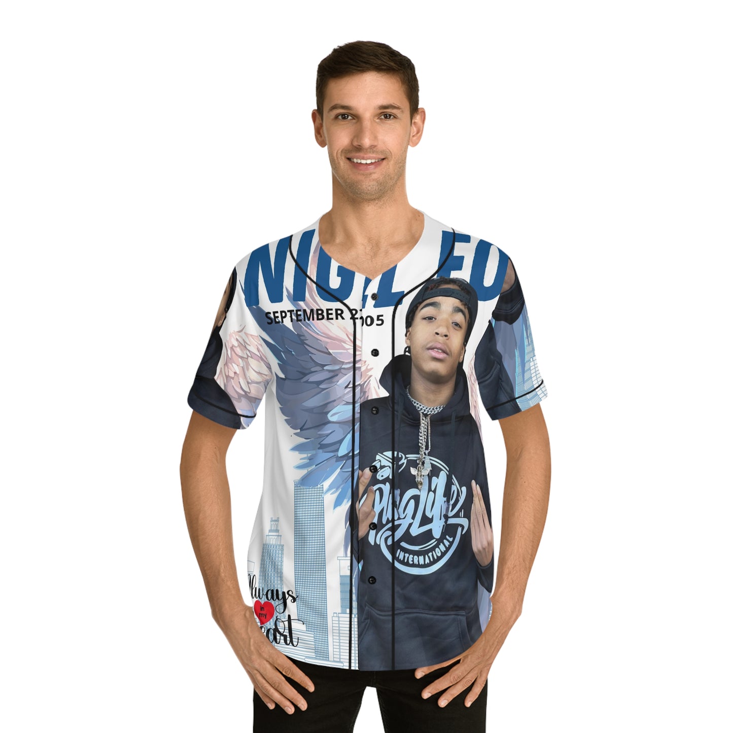 NIGEL FOSTER BLUE Men's Baseball Jersey (AOP)