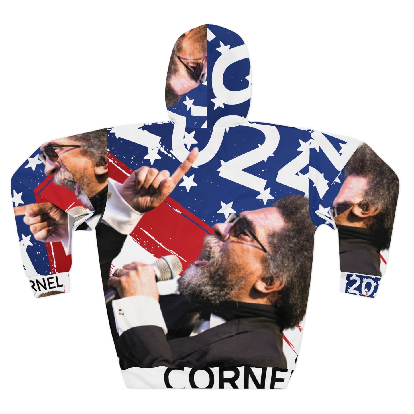 Cornel West Unisex Pullover Hoodie (AOP)