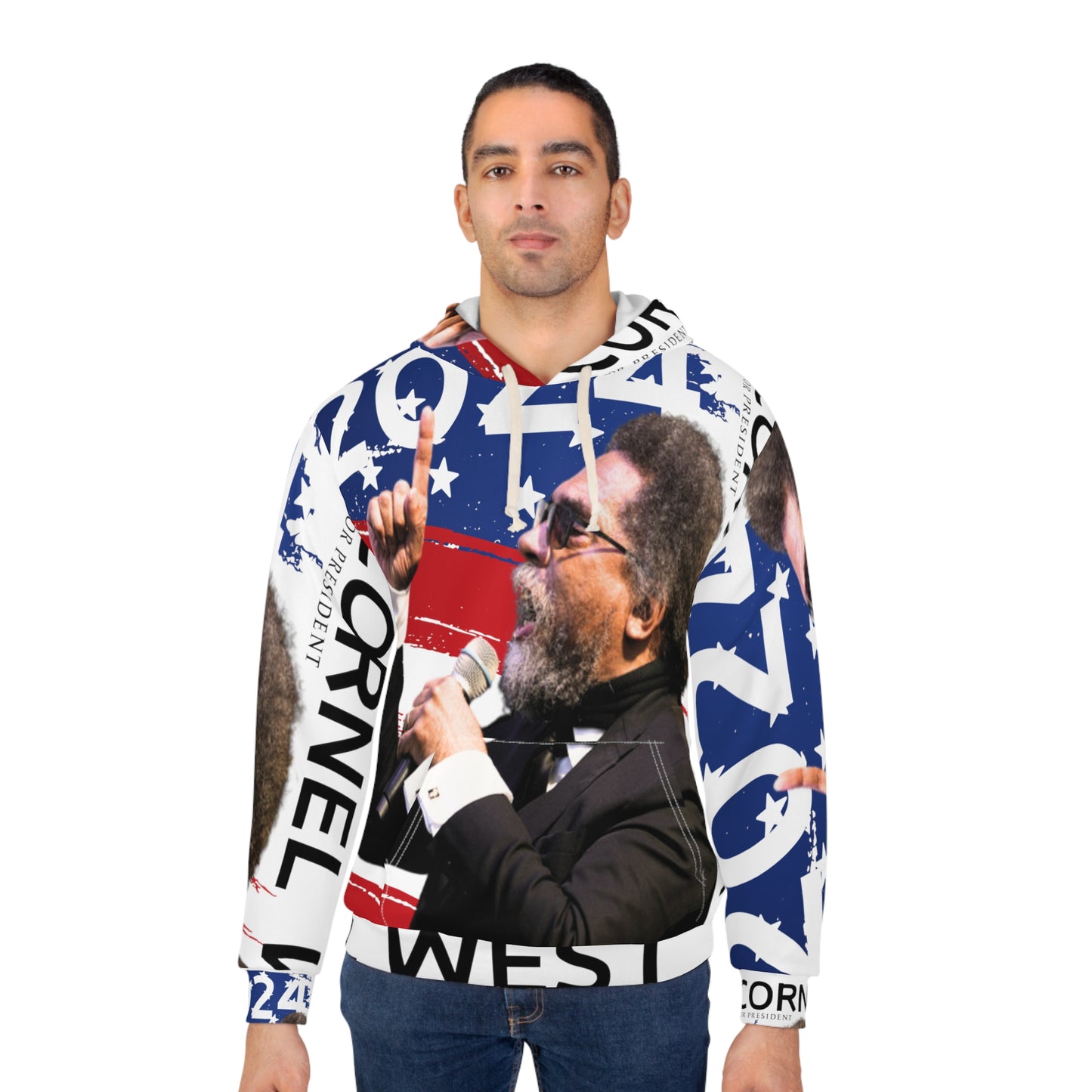 Cornel West Unisex Pullover Hoodie (AOP)