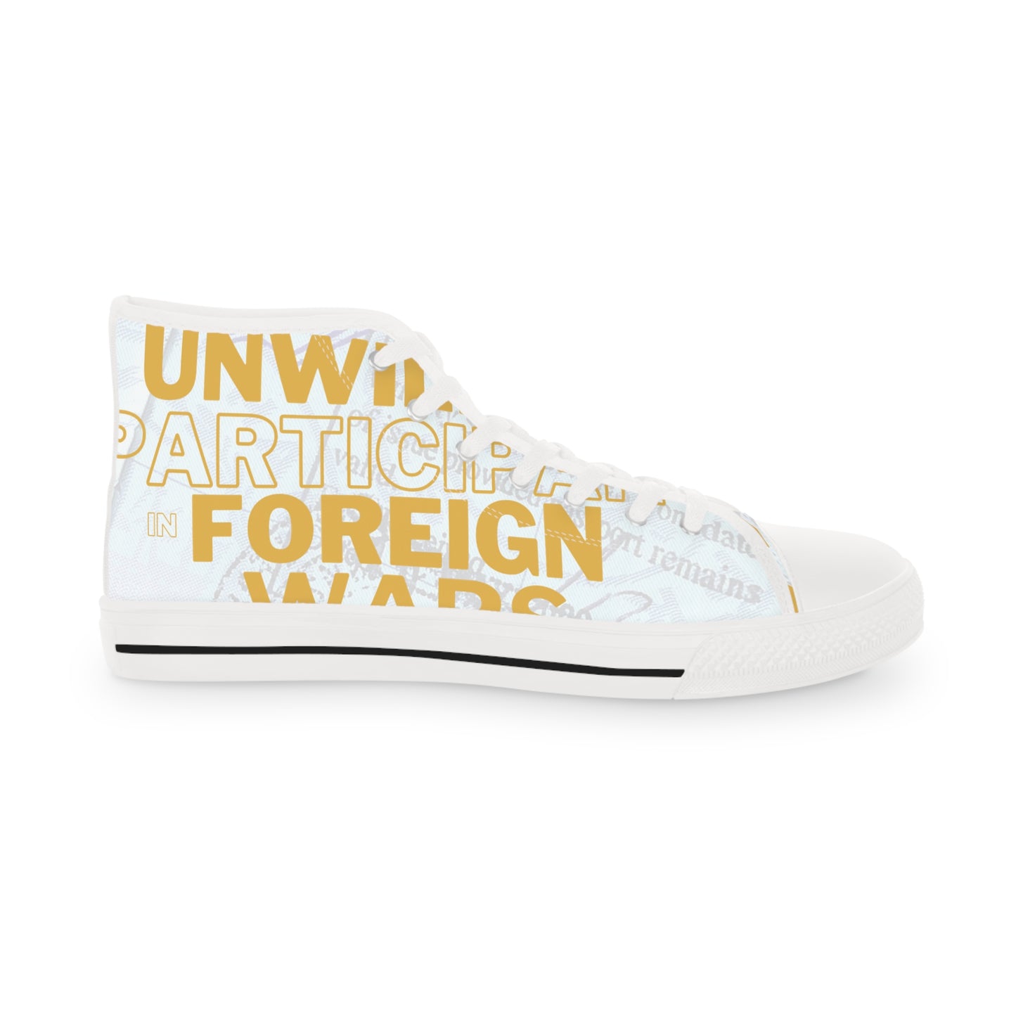 UPFW Gold Men's High Top Sneakers