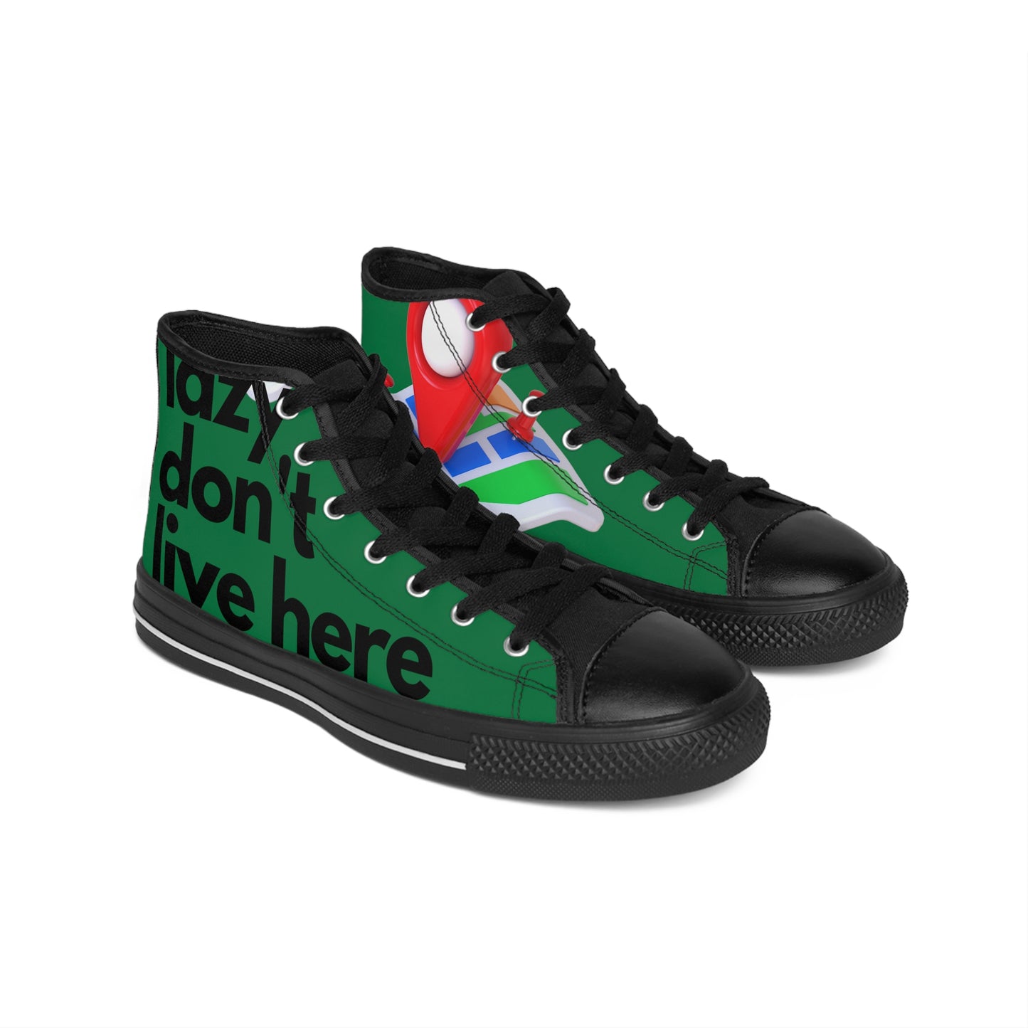 MAJOR MAP GREEN Men's Classic Sneakers