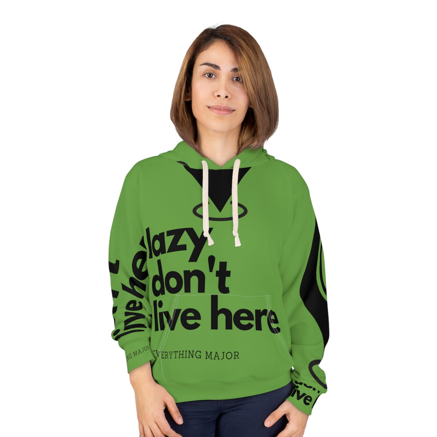 Major GREEN Unisex Pullover Hoodie (AOP)