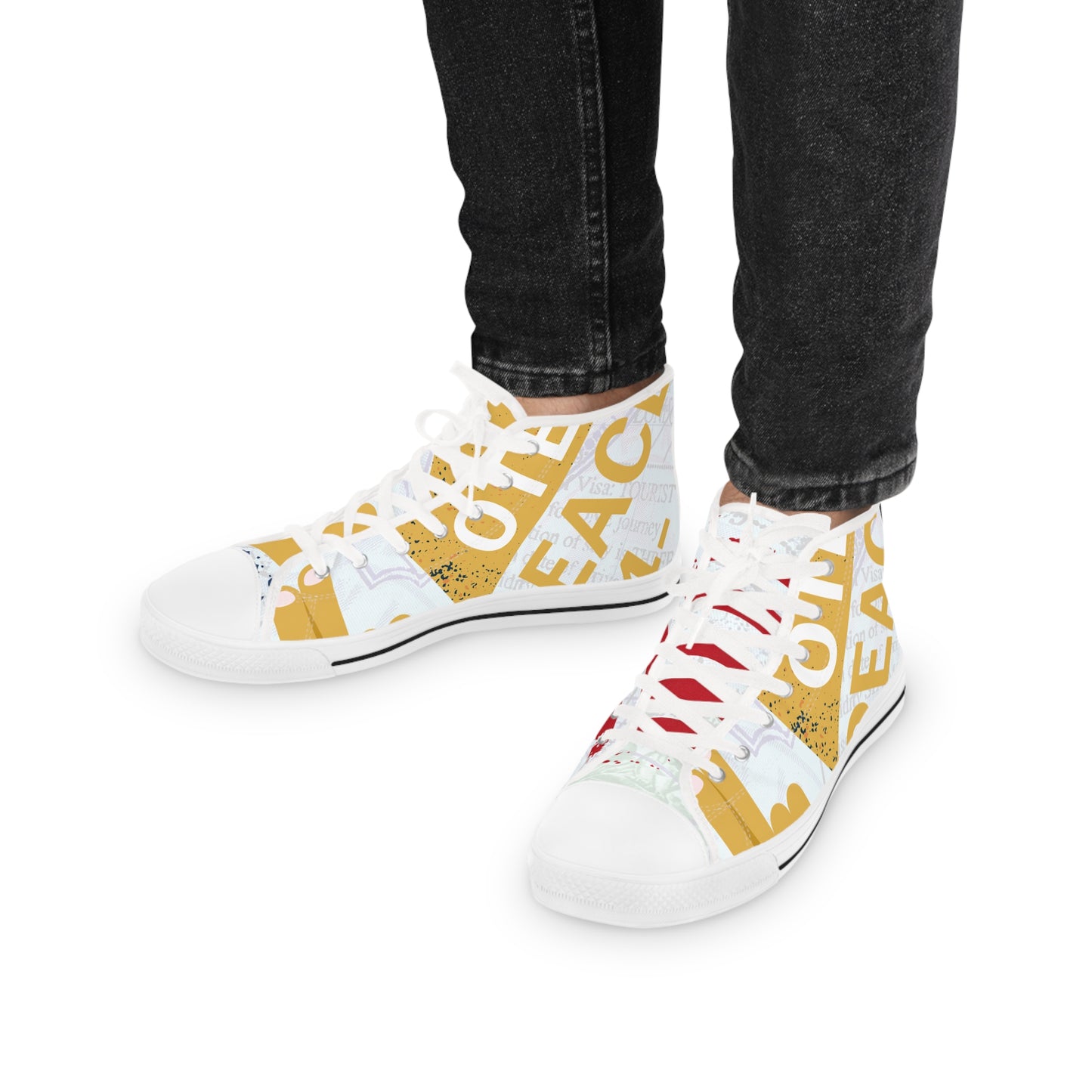 UPFW Flag Men's High Top Sneakers