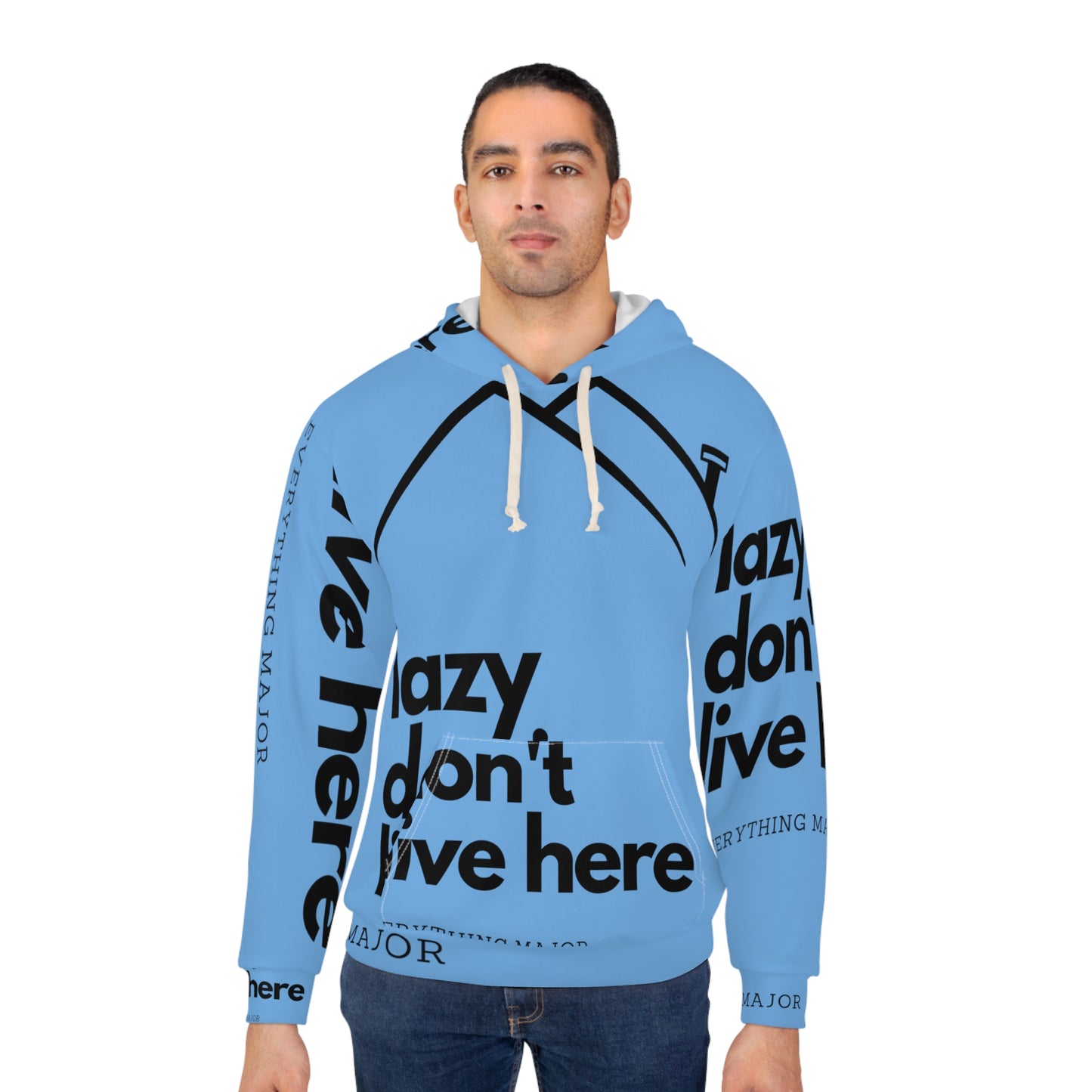 Major Blue Unisex Pullover Hoodie (AOP)