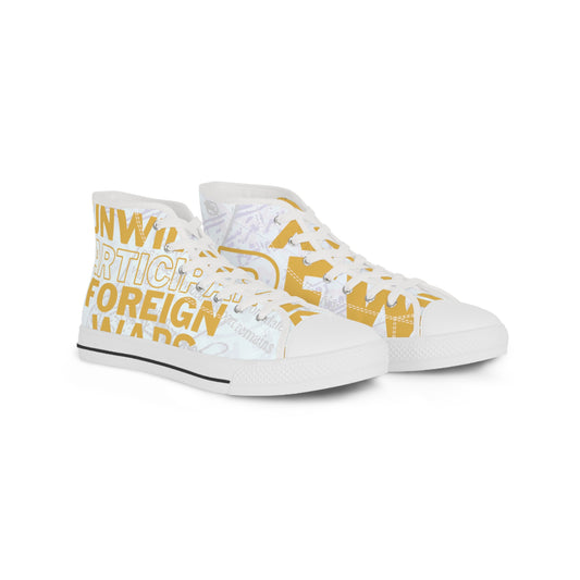 UPFW Gold Men's High Top Sneakers