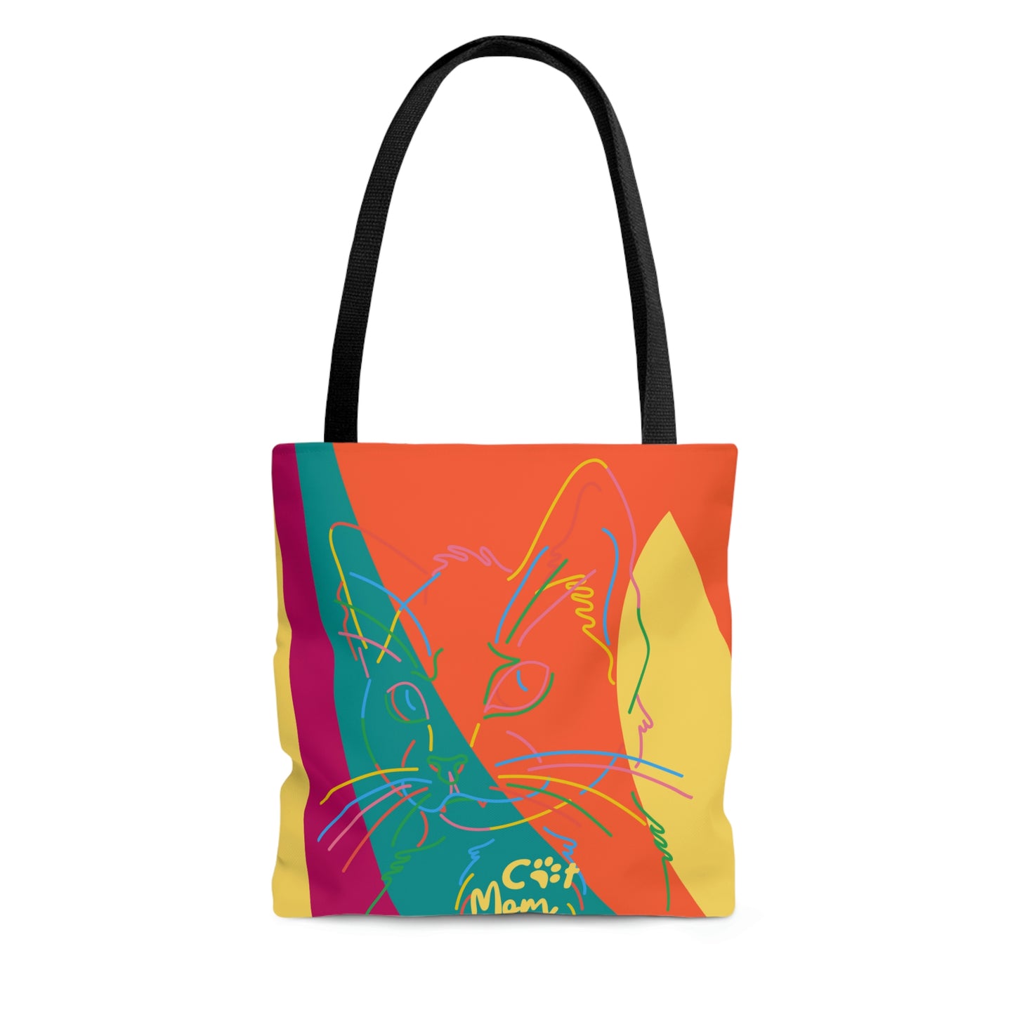 Cat Lines Tote Bag (AOP)