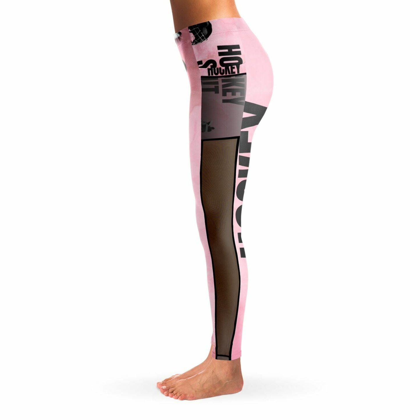 Pink Puck Mesh Pocket Legging - AOP