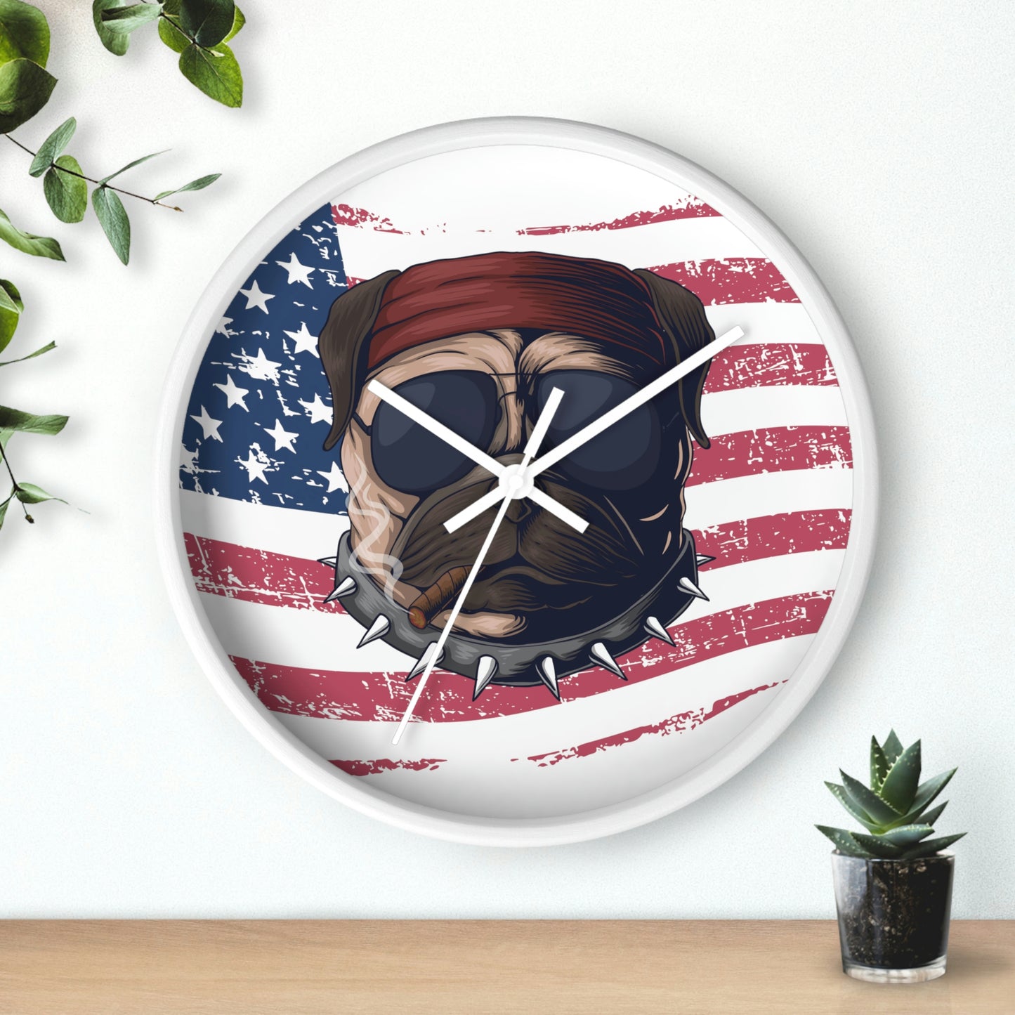 Dog USA Wall Clock