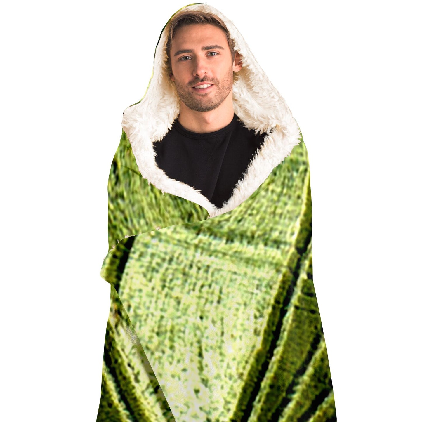 Crop Pyramid Hooded Blanket - AOP