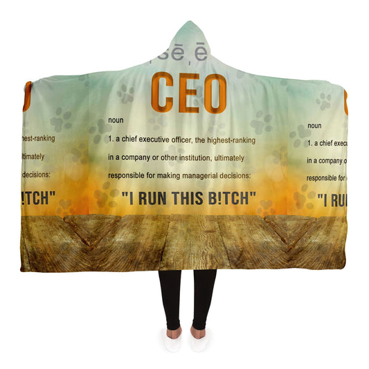 CEO Paw Hooded Blanket - AOP