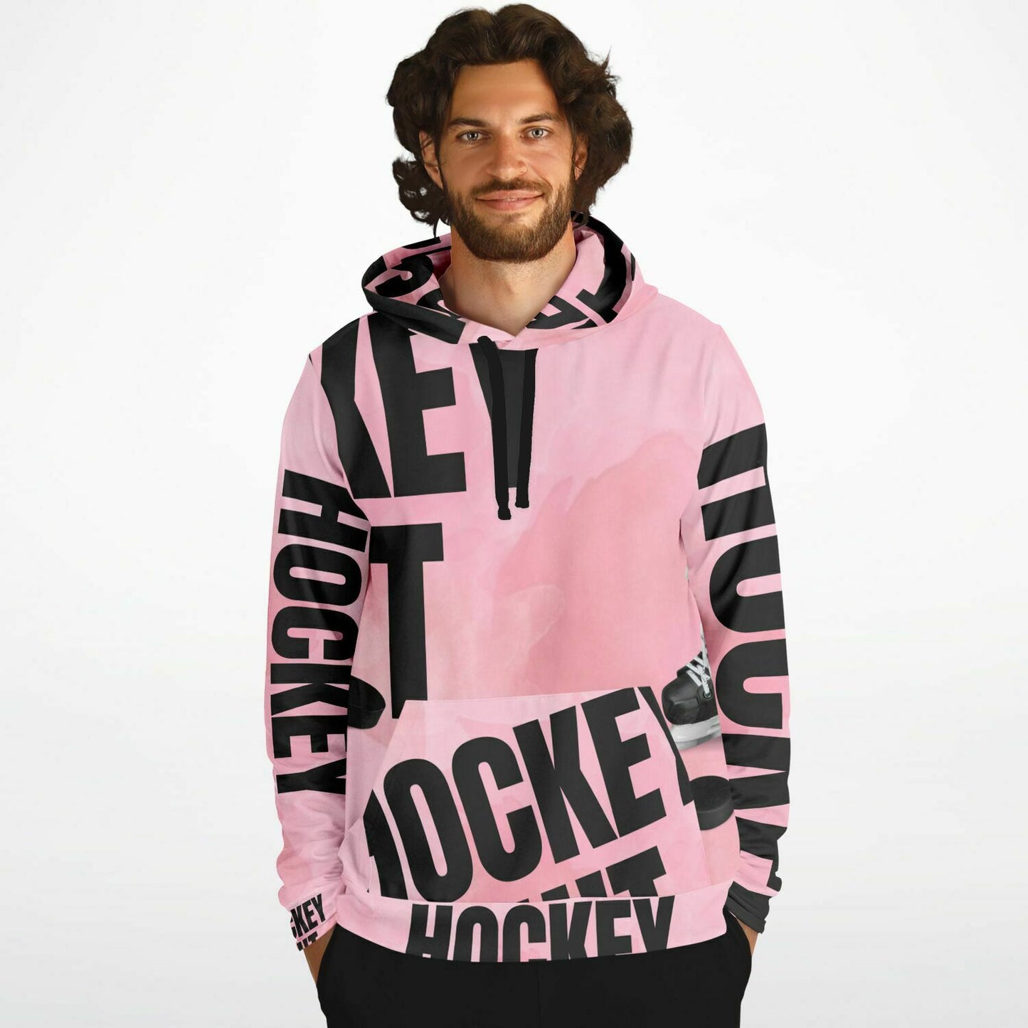 Pink Puck Fashion Hoodie - AOP