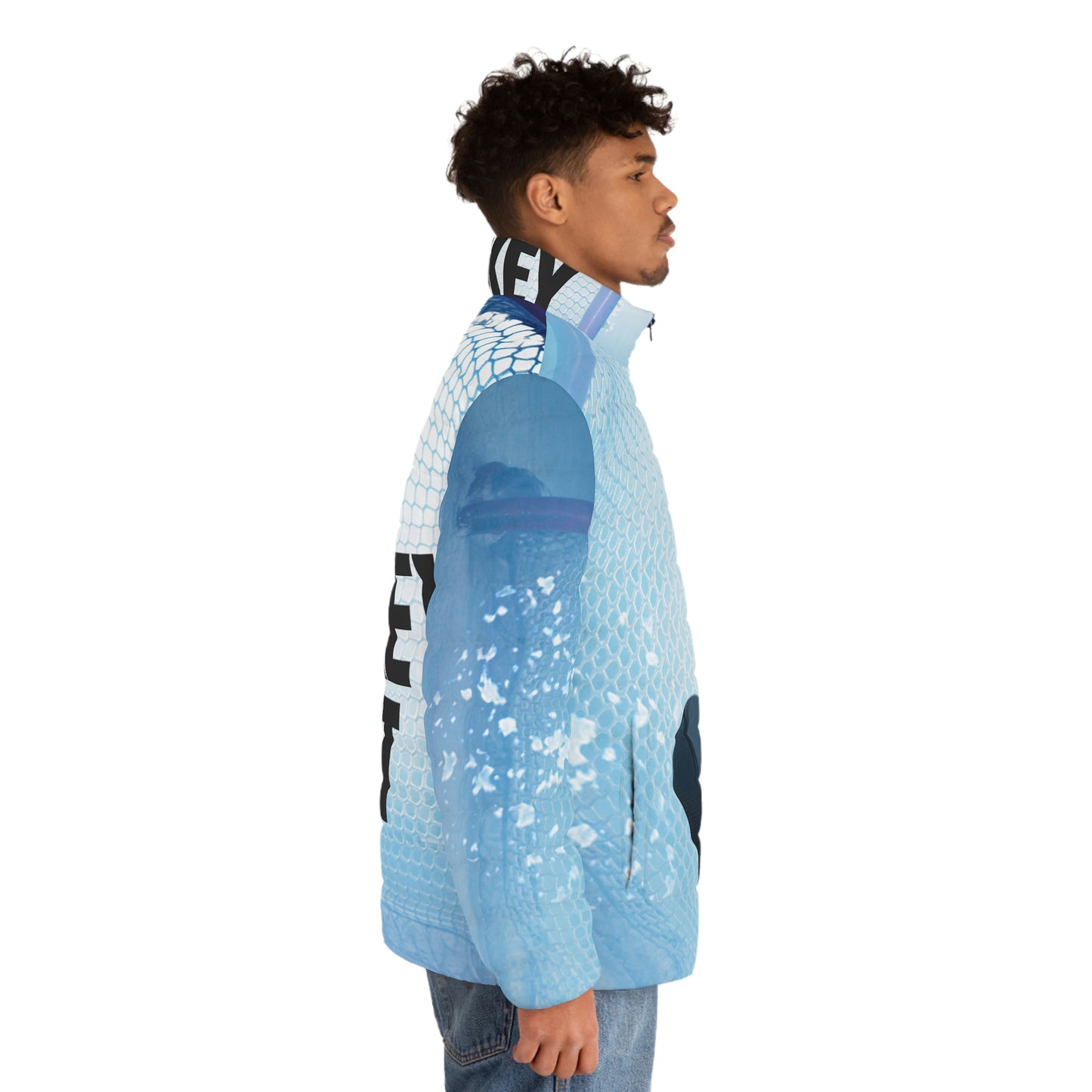 All Net Men's Puffer Jacket (AOP)