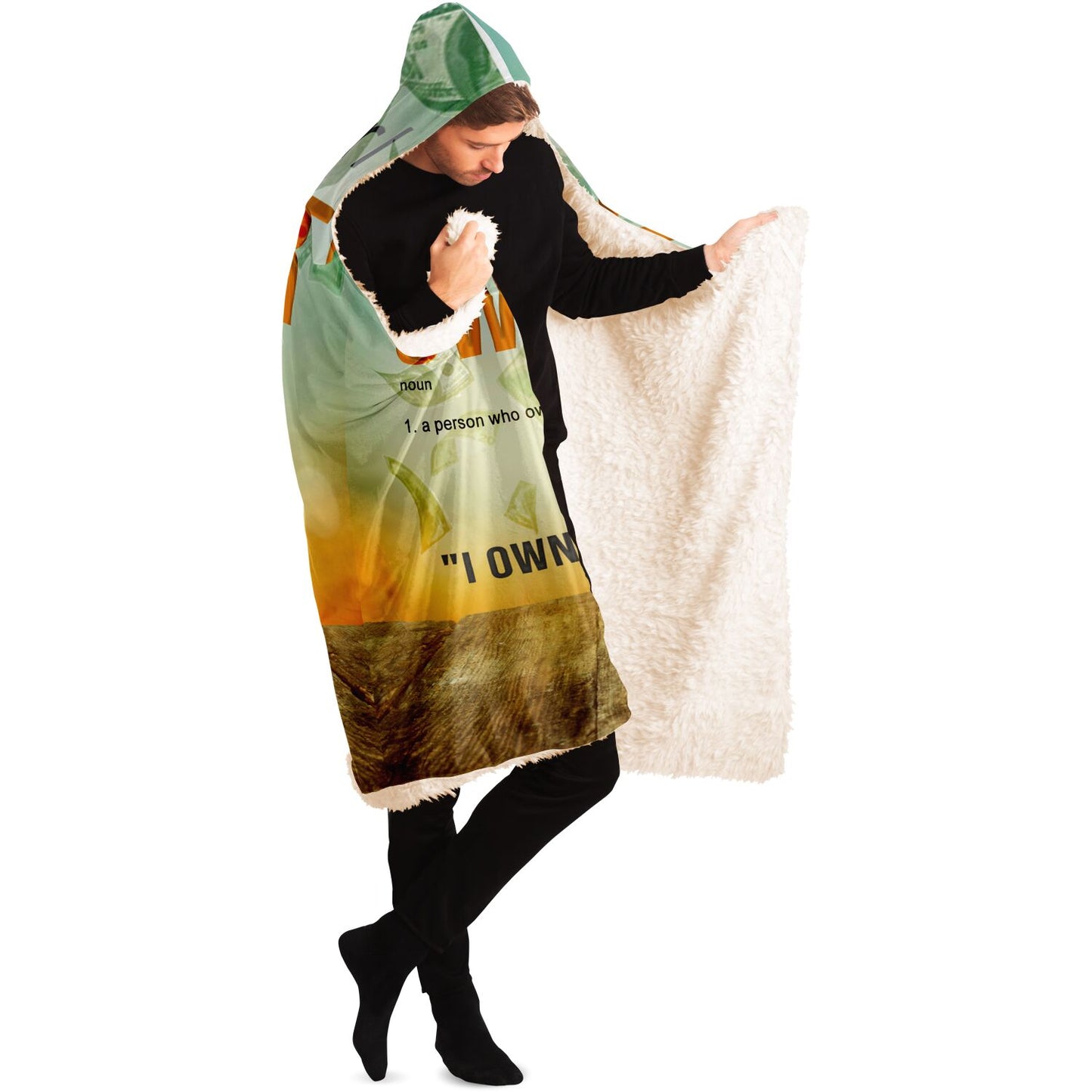 Owner Bill Hooded Blanket - AOP