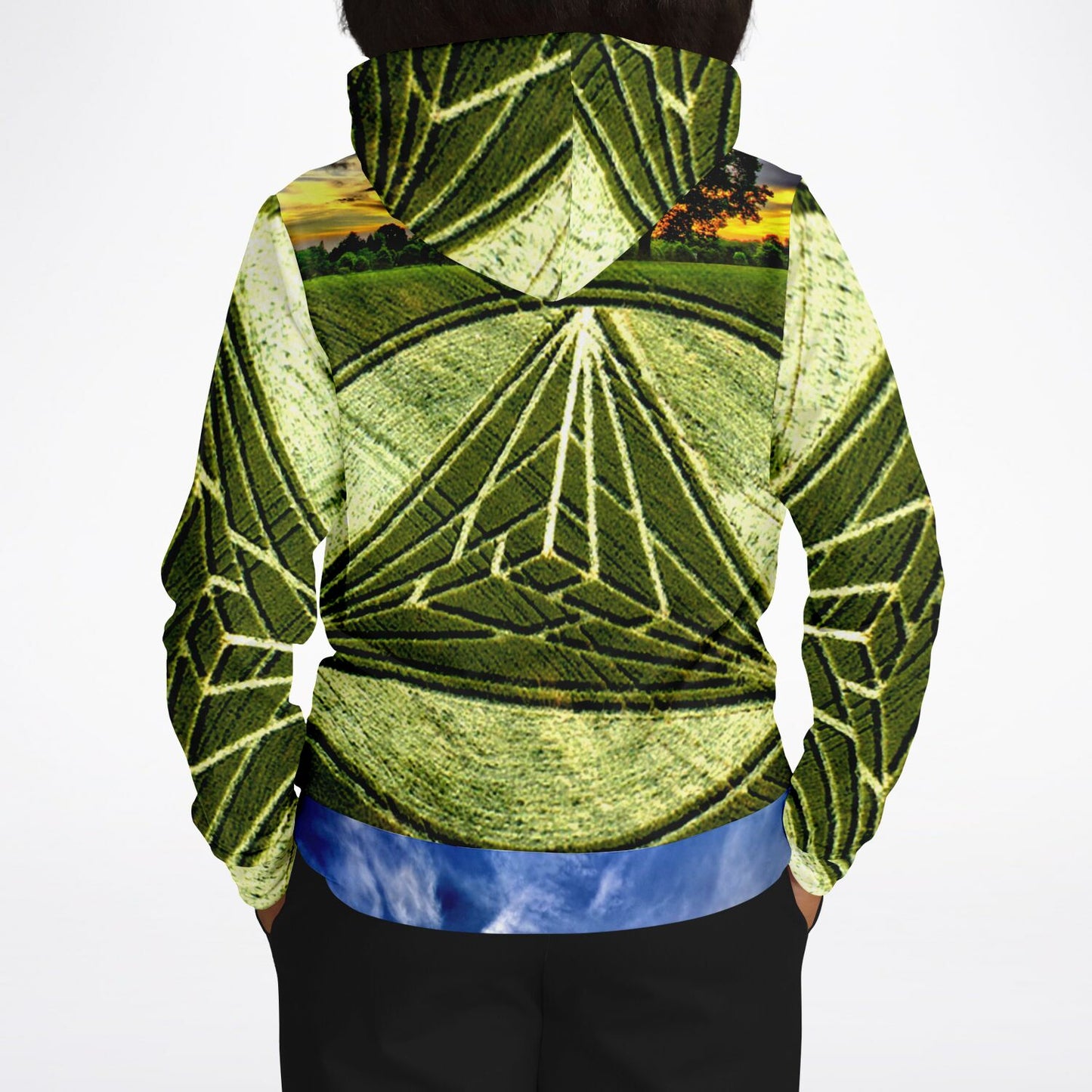 Crop Pyramid Fashion Hoodie - AOP