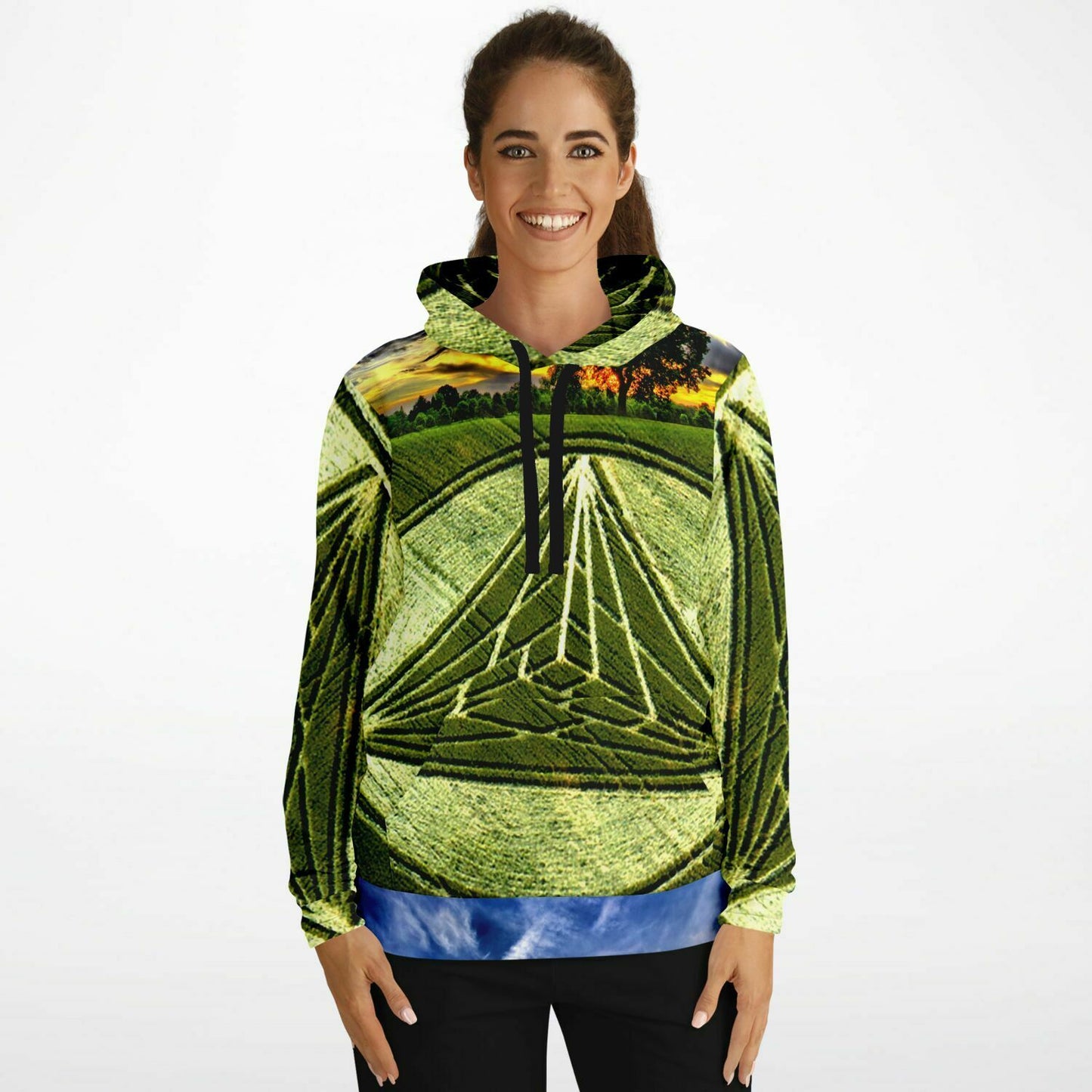 Crop Pyramid Fashion Hoodie - AOP