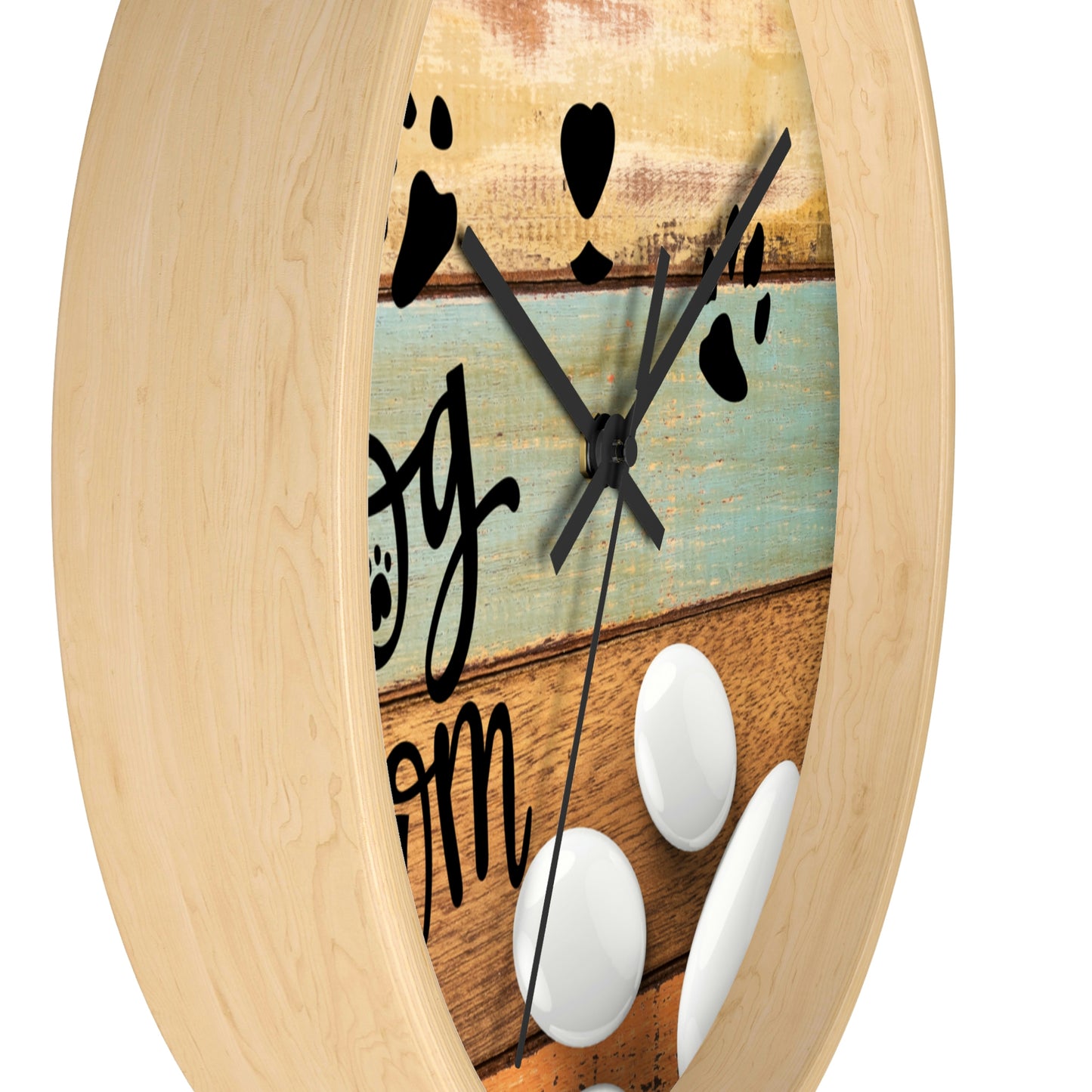 Wood Bone Wall Clock